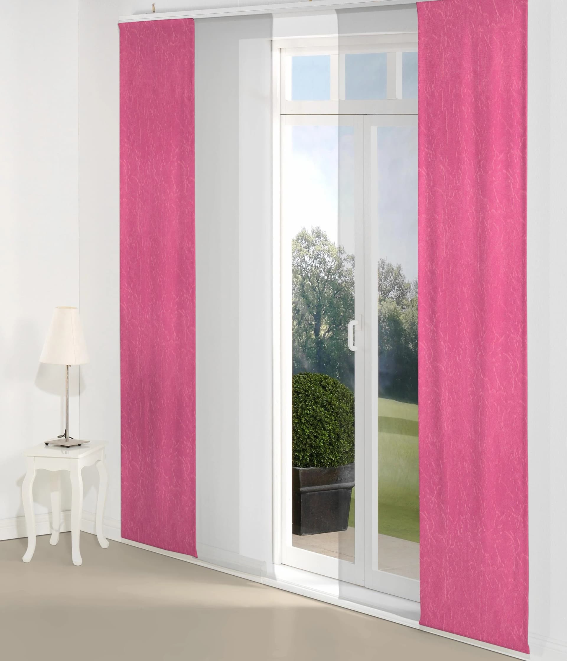 Schiebegardine WIRTH "Lahnstein" Pink Jacquard Polyester