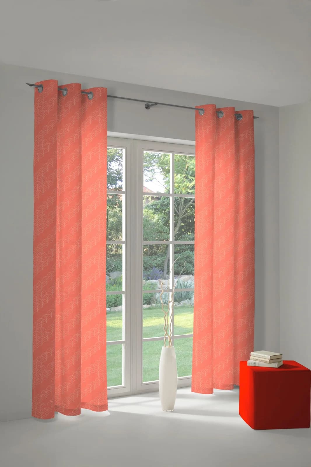 Vorhang ADAM Argentinian Criolla Light Orange Jacquard Bio-Baumwolle