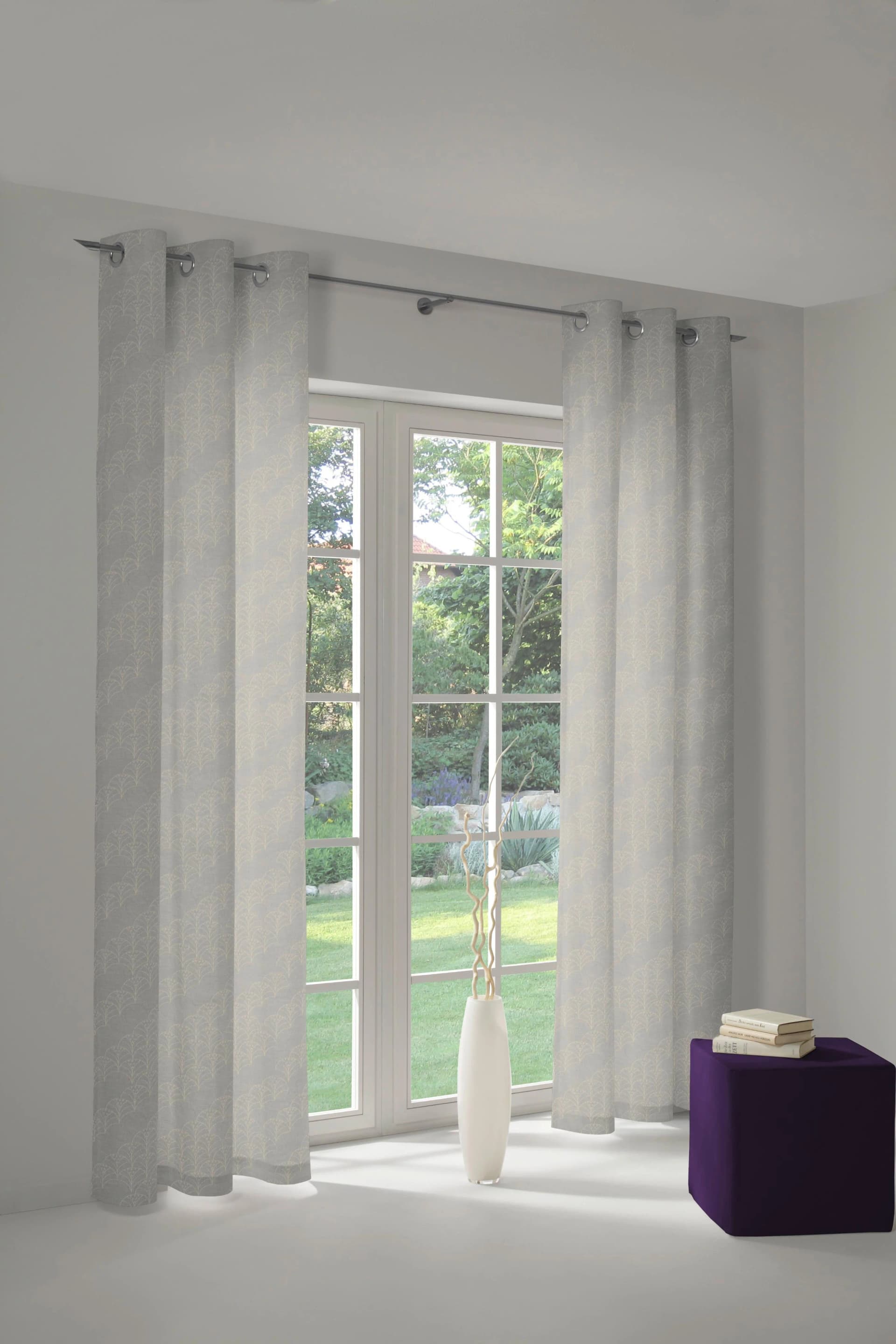 ADAM Vorhang Argentinian Criolla Light Grau 145x145cm Bio-Baumwolle