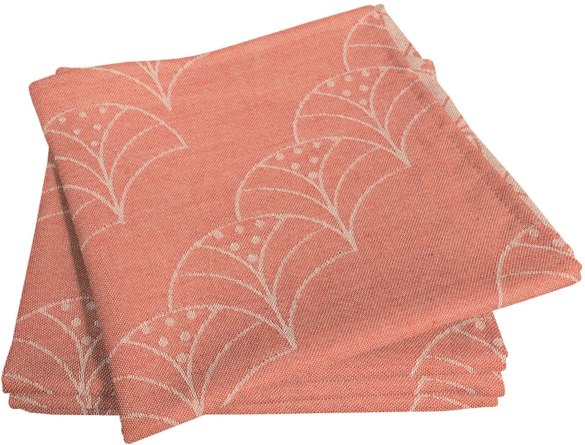 Stoffserviette ADAM Argentinian Criolla Light Orange Jacquard-Fächermuster
