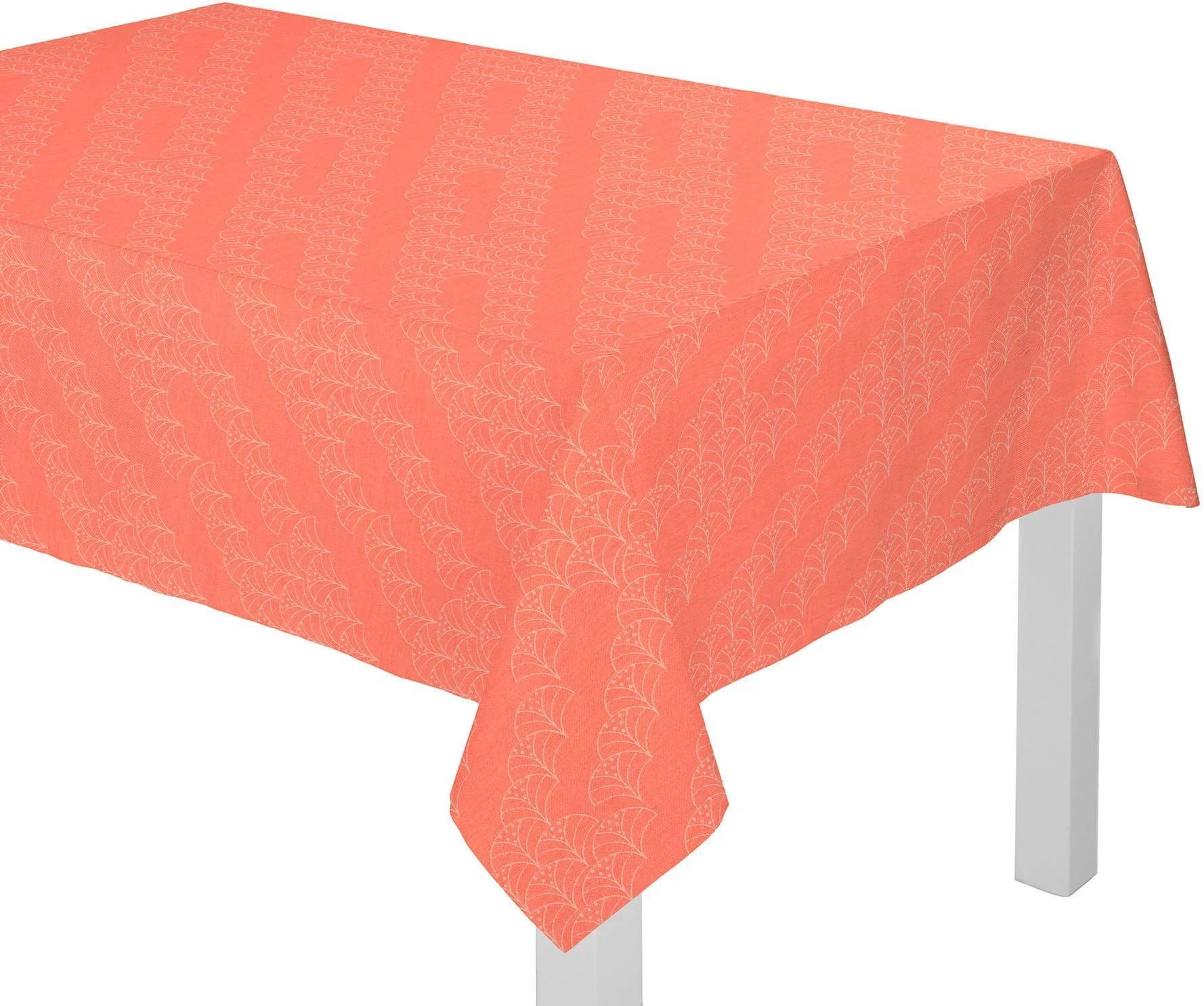 Tischdecke ADAM Argentinian Criolla Light orange oval 145x220 cm Bio-Baumwolle