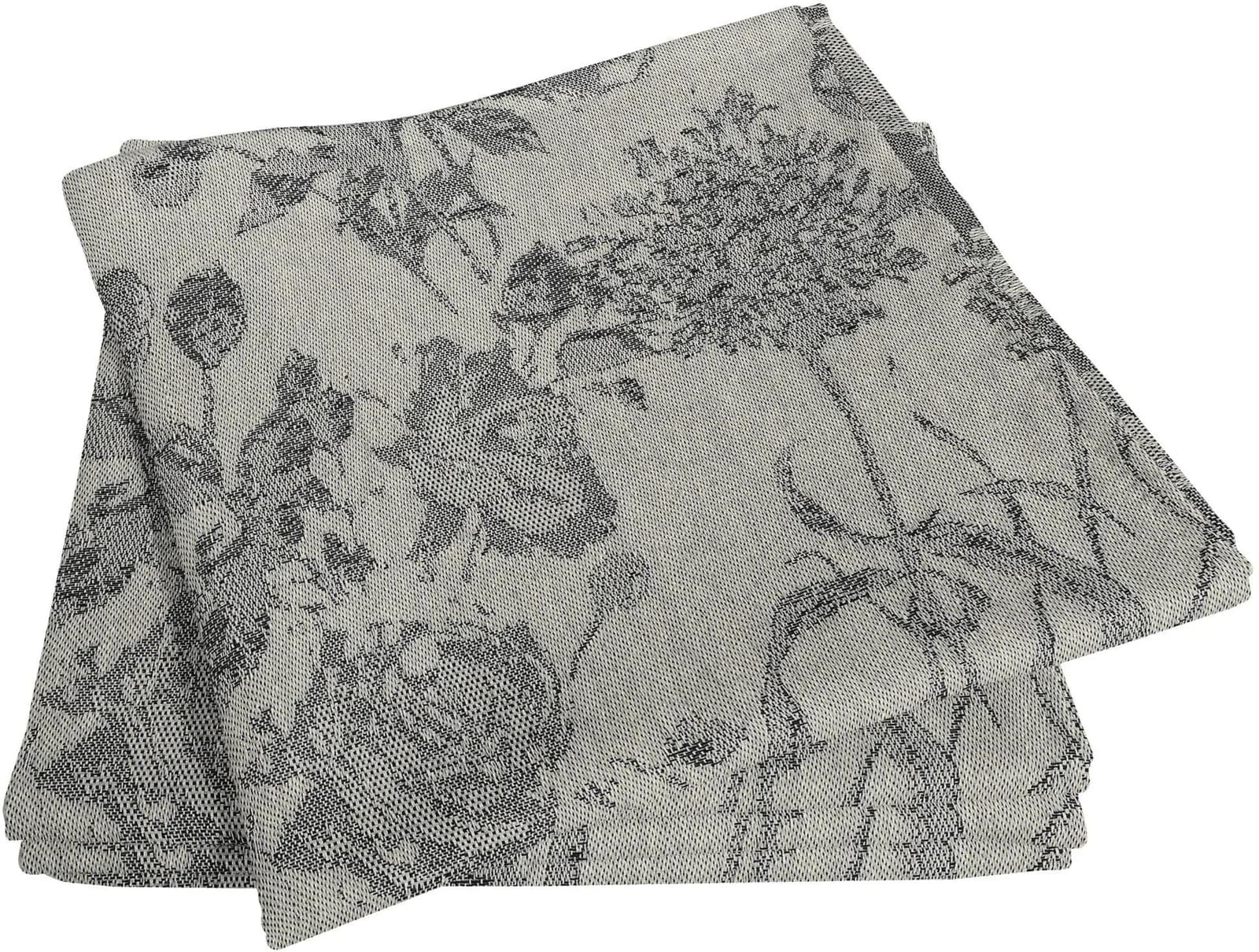 ADAM Stoffserviette Flower Cuveé Light Schwarz 4er-Set