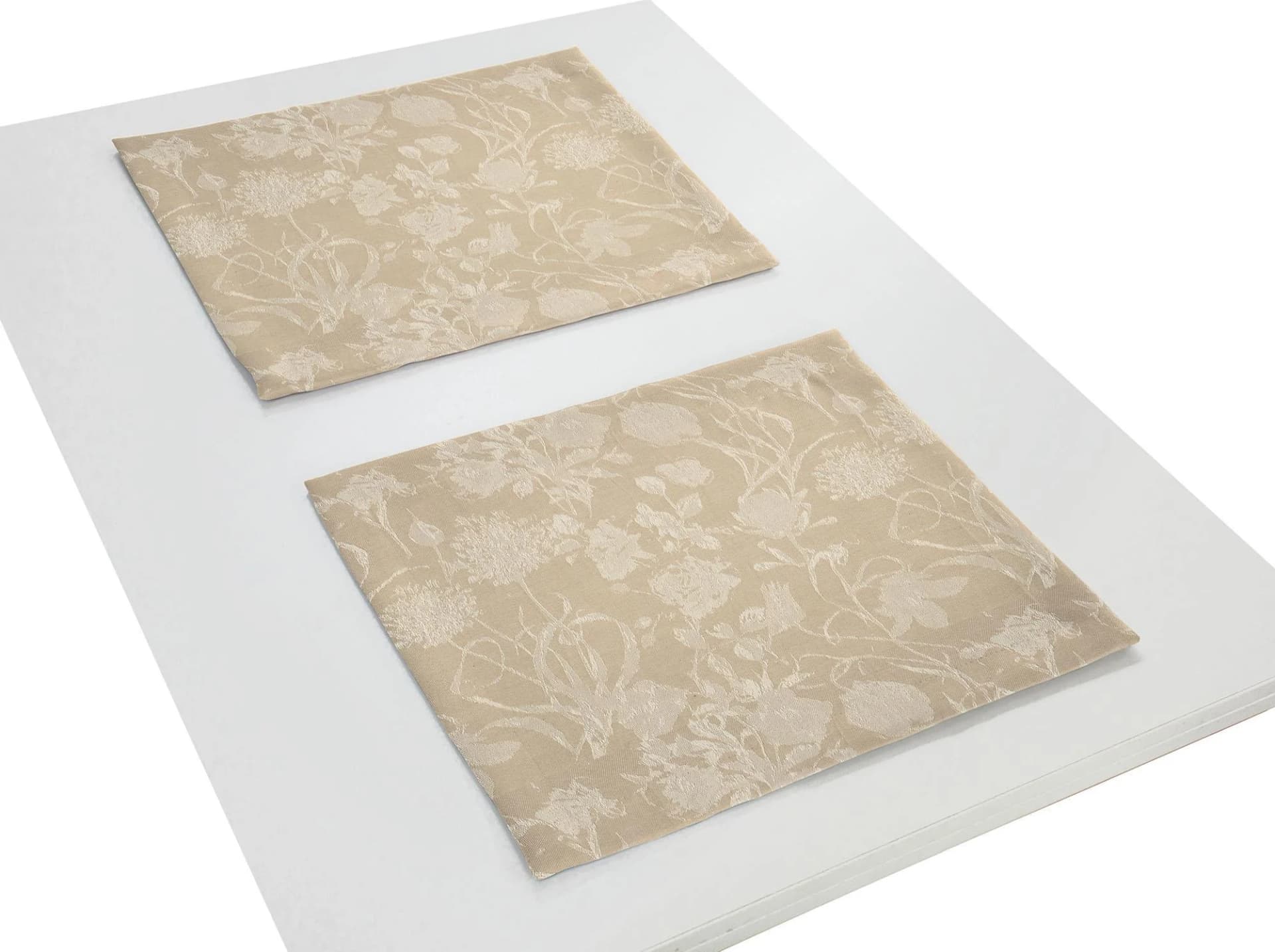 ADAM Platzset Flower Cuvée Light Beige 100% Baumwolle