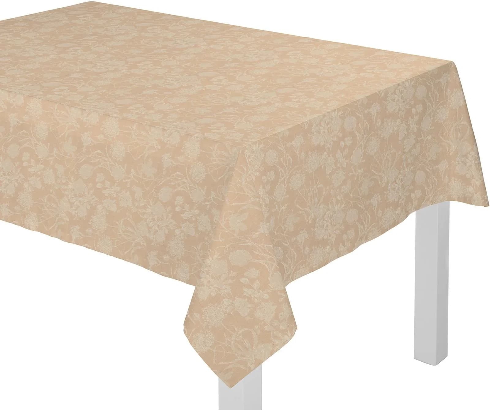 Adam Tischdecke Flower Cuvée Light Beige Bio-Baumwolle