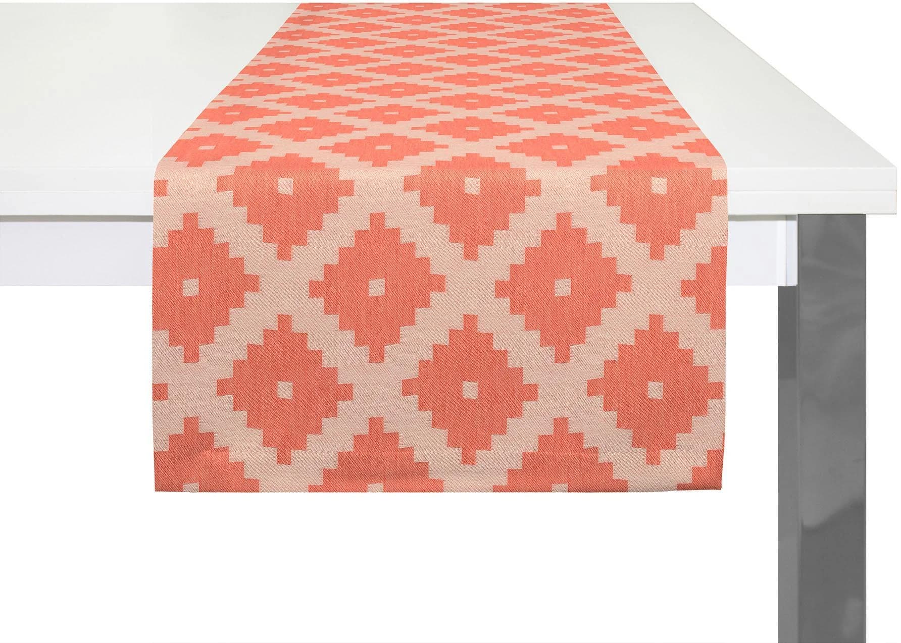 ADAM Tischläufer Maroccan Shiraz Orange Jacquard Bio-Baumwolle