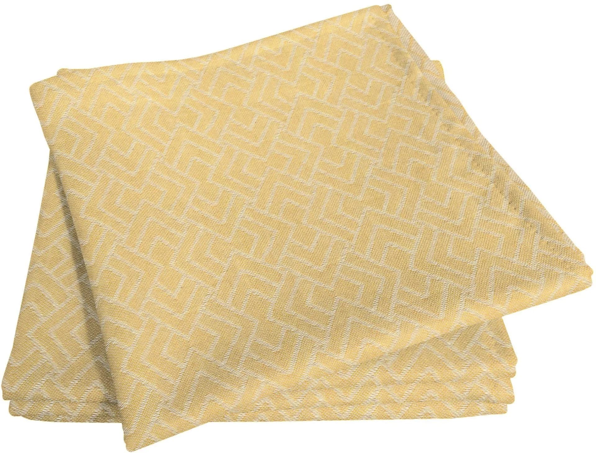 ADAM Stoffserviette Graphic Ventus Light 4er-Set Gelb Bio-Baumwolle