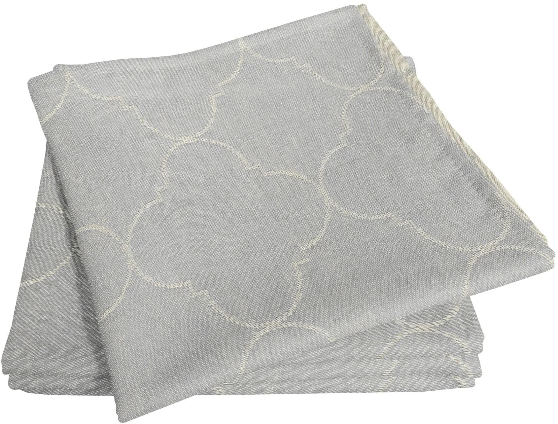 ADAM Stoffservietten Indian Cortezada Light 4er-Set Grau Bio-Baumwolle