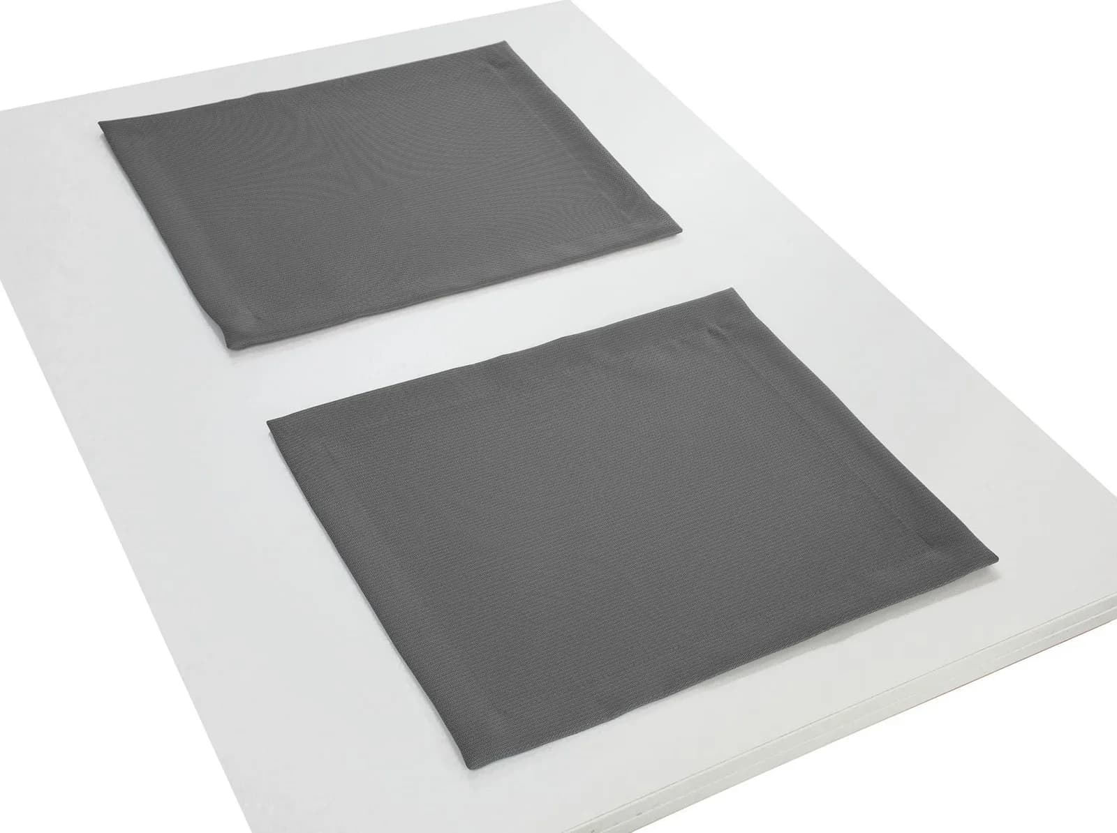 ADAM Platzset Uni Collection Light Grau 2er Set Bio-Baumwolle