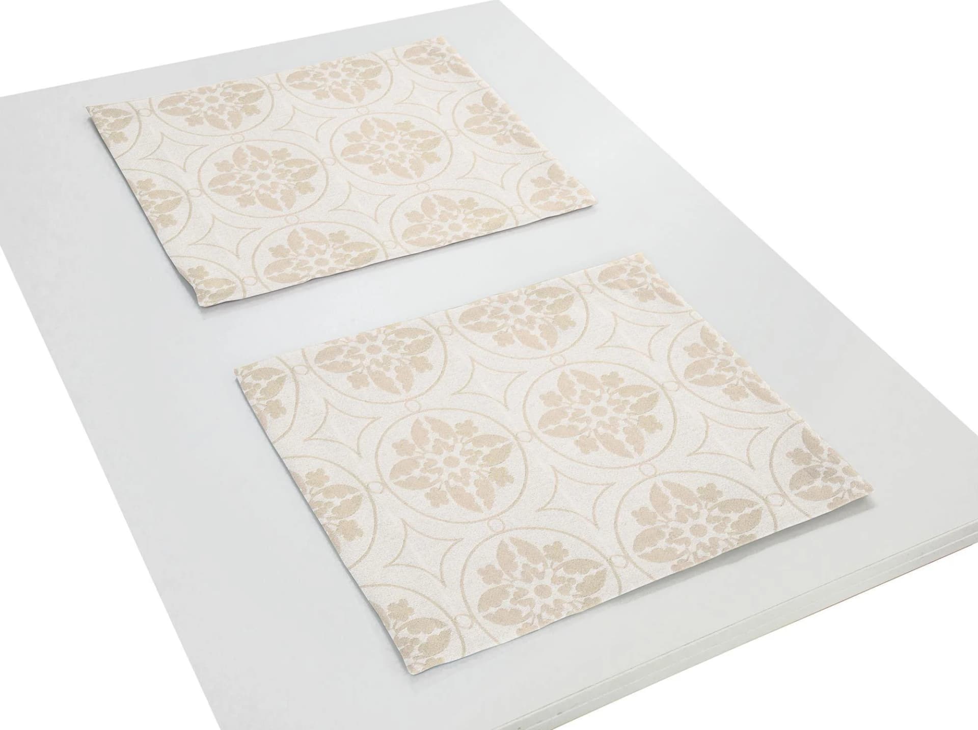 ADAM Platzset Romantic Puligny Naturweiß Jacquard 2-tlg.