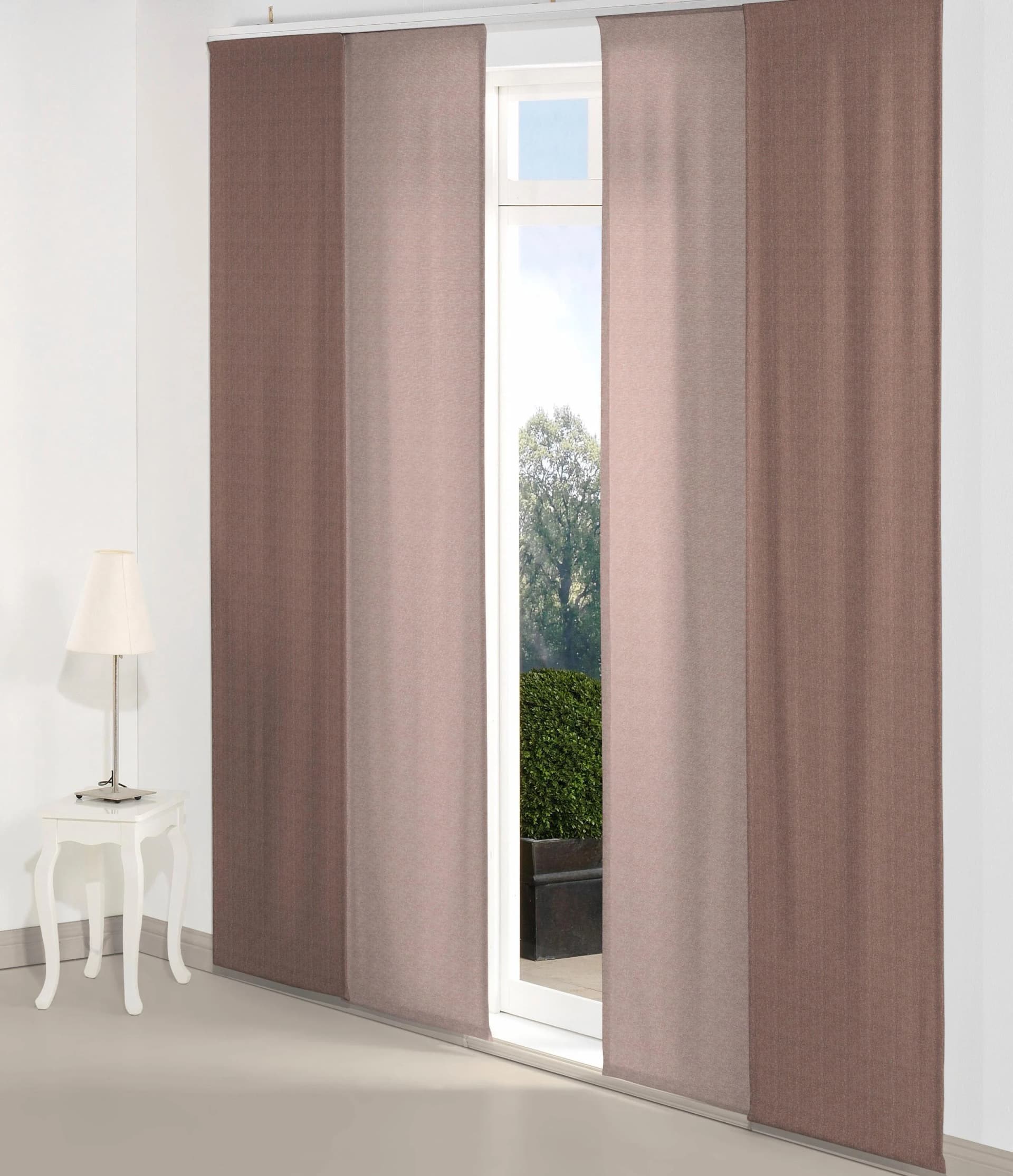 Schiebegardine WIRTH Torbole 60x245 cm Jacquard Polyester Baumwolle Orange