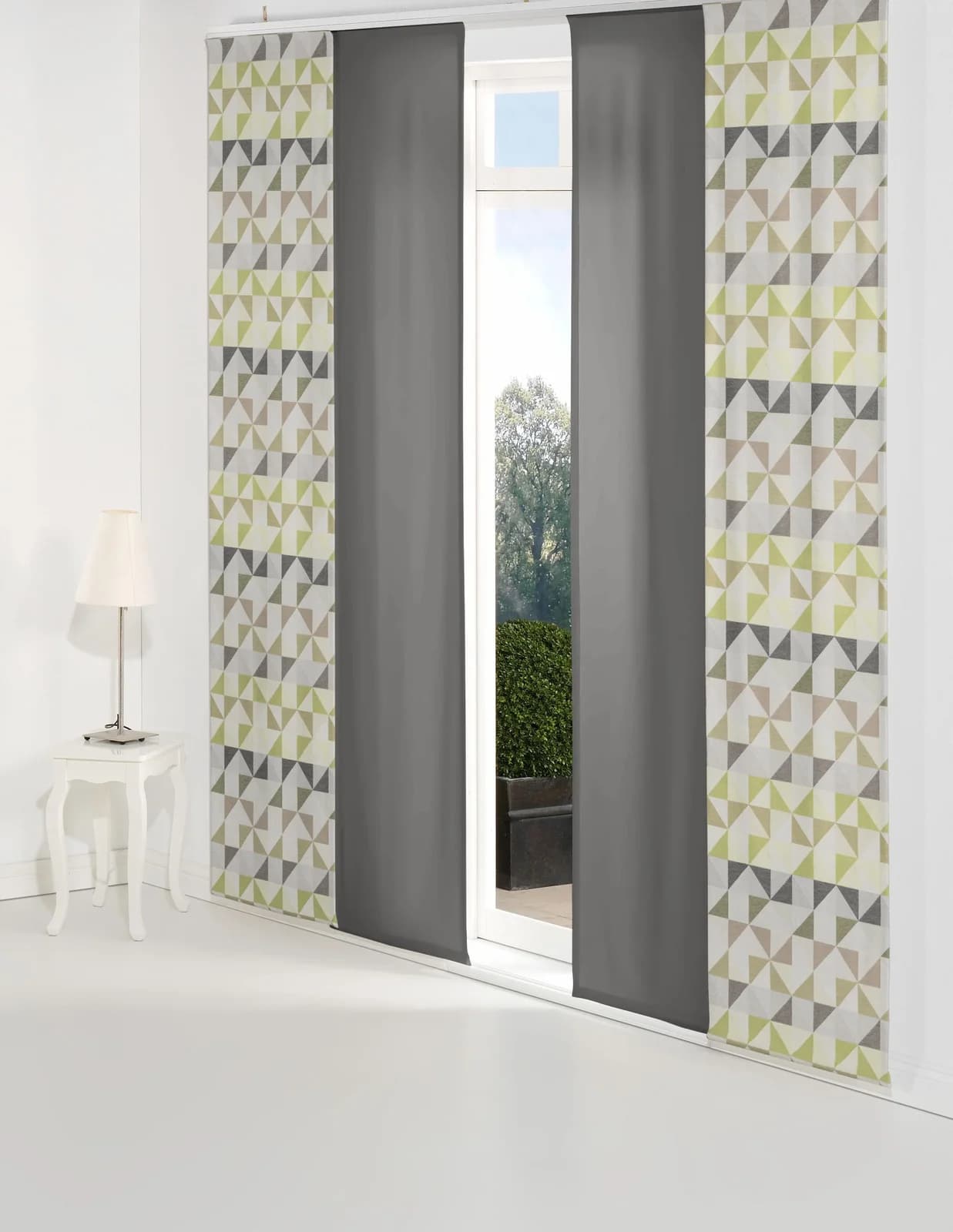 Schiebegardine WIRTH "Berlare" Grün Jacquard Polyester/Baumwolle