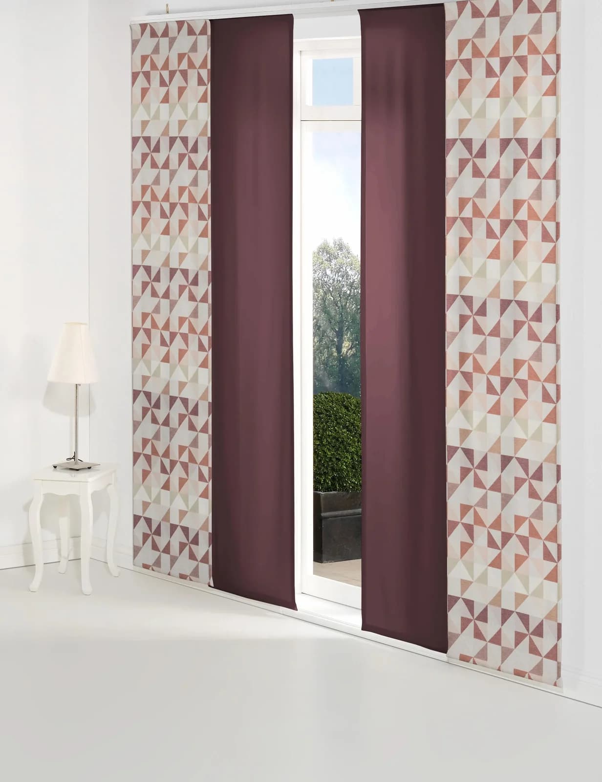 Schiebegardine WIRTH "Berlare" Terrakotta Jacquard Baumwolle 60x145cm
