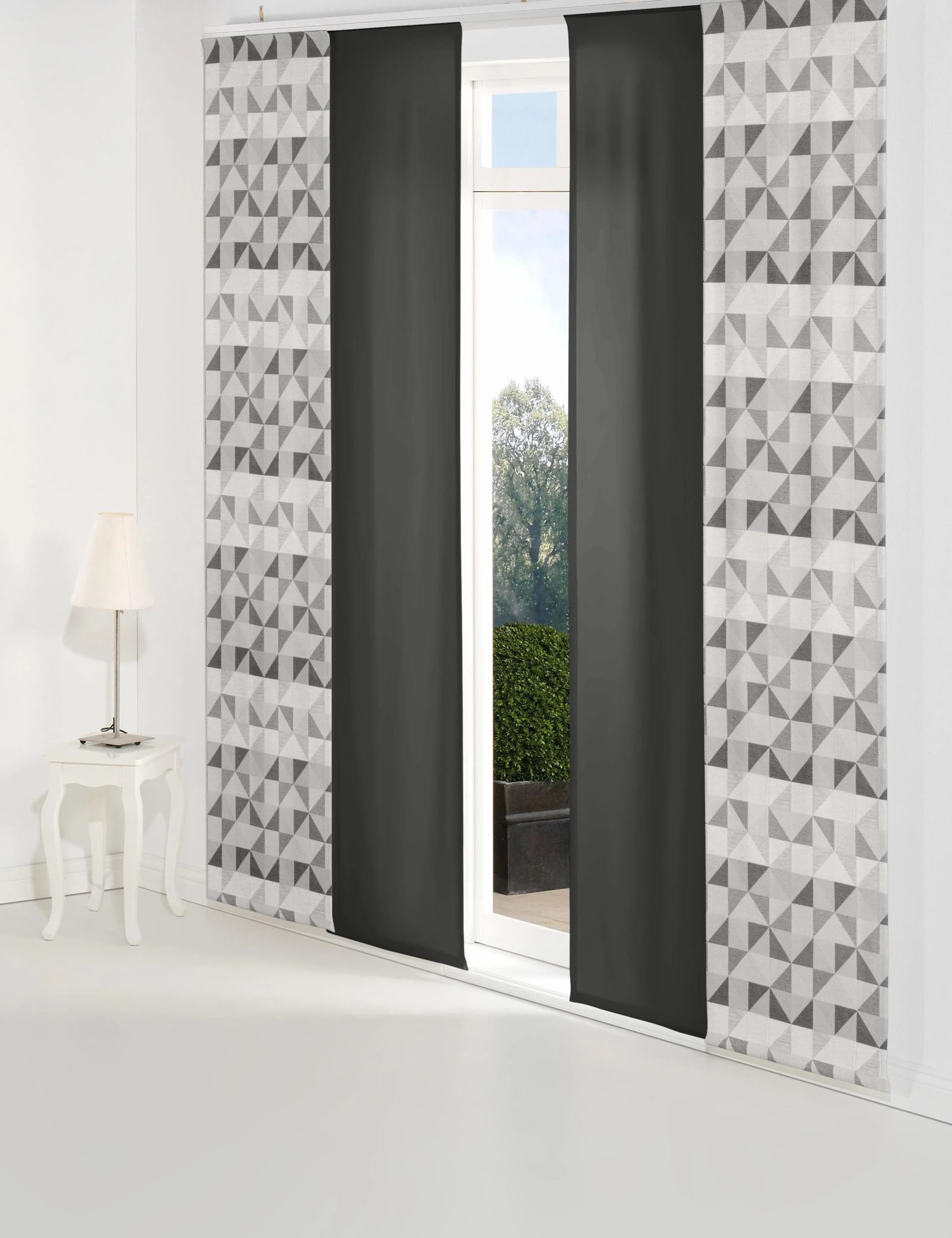 Schiebegardine WIRTH Berlare Jacquard 60x245cm Dunkelgrau