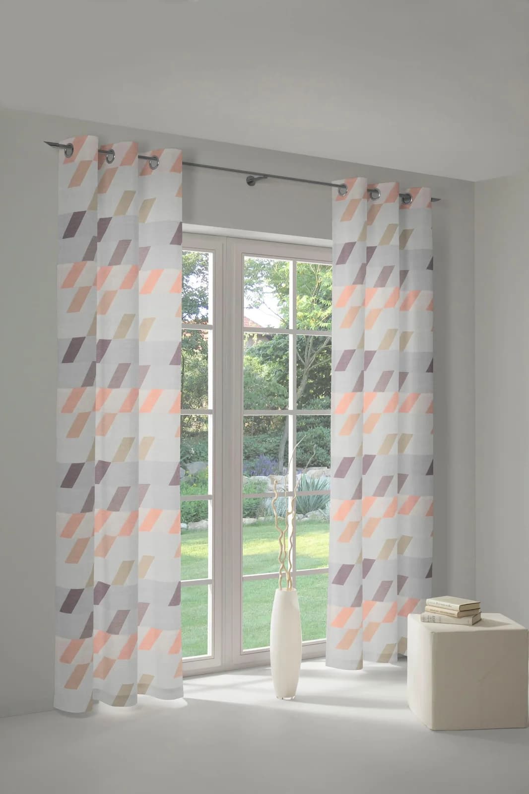 Schiebegardine WIRTH Bray Rosa Jacquard Baumwolle Polyester