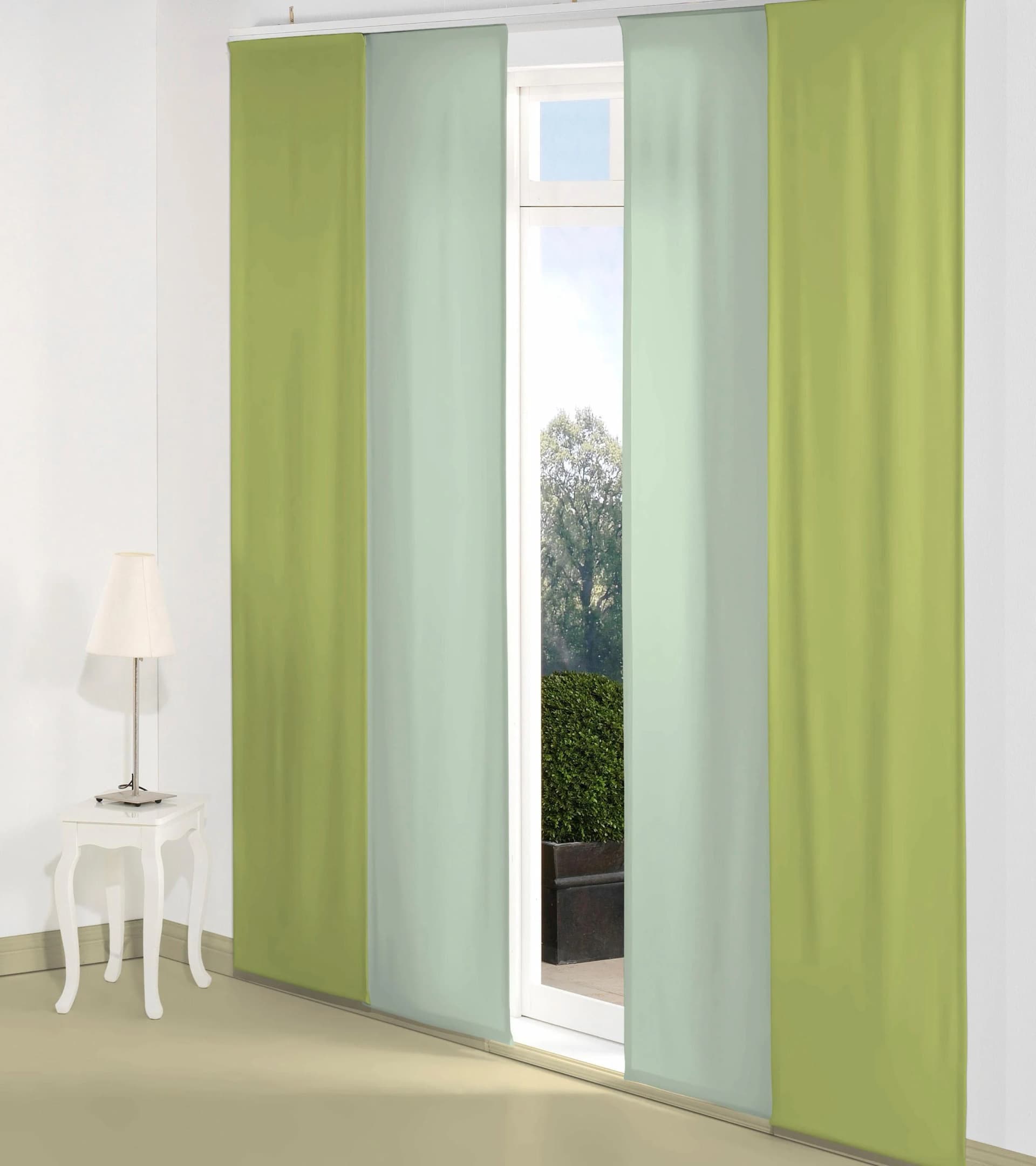 Schiebegardine WIRTH Newbury Mint Jacquard Baumwolle Polyester 57x245cm