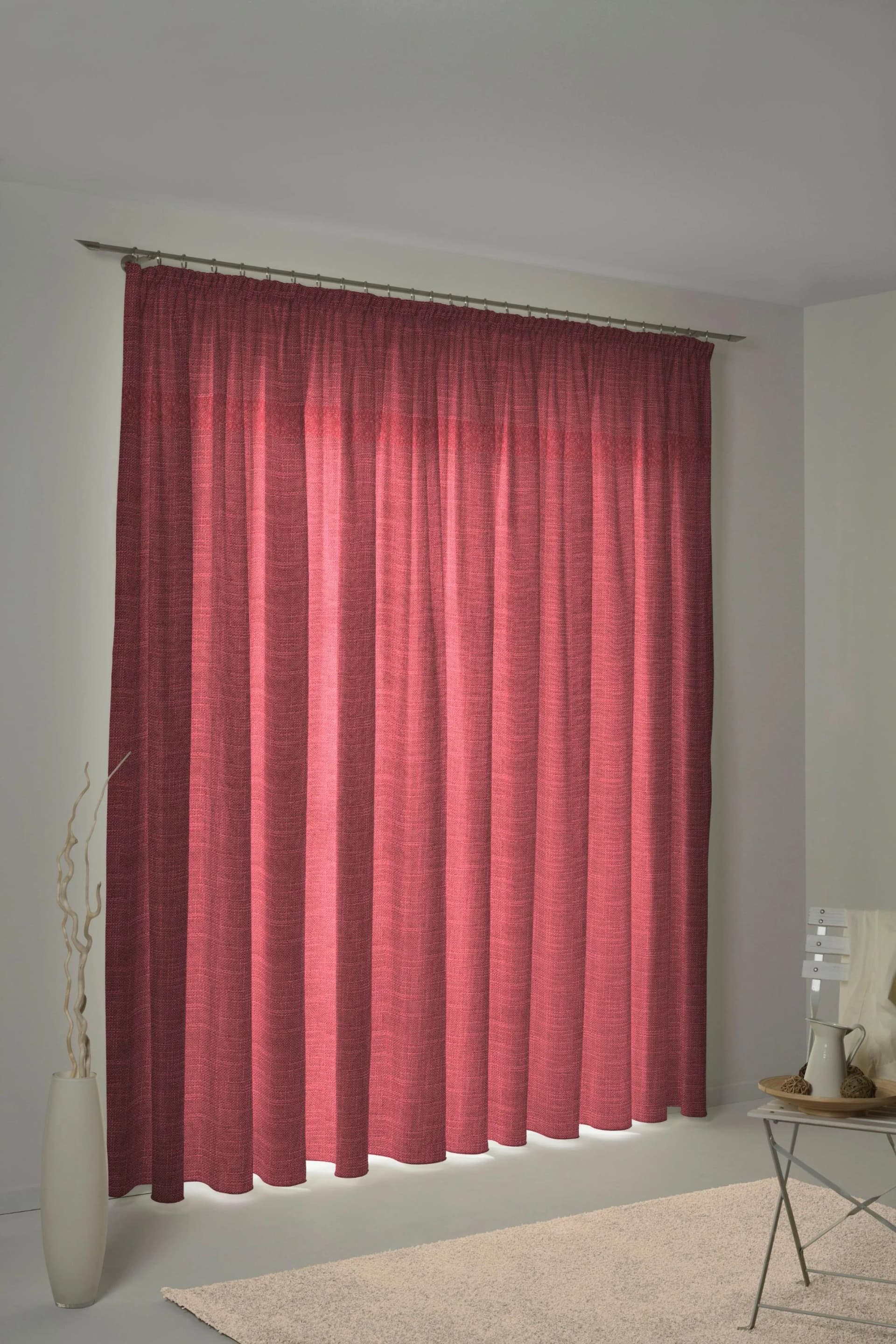 Vorhang WIRTH Wiessee Rosa Jacquard Baumwolle Leinen Modal