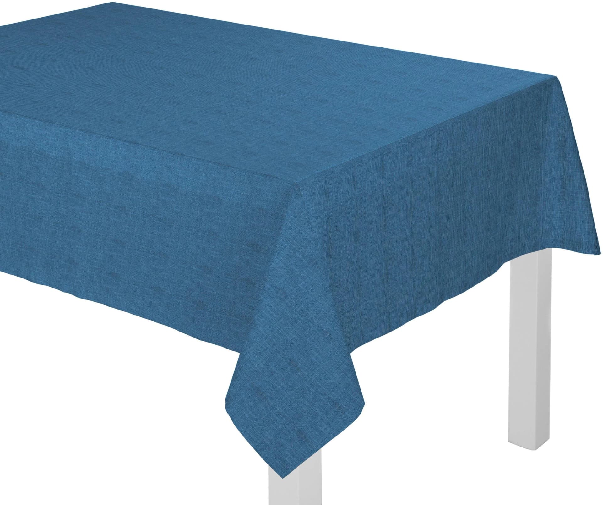 WIRTH Tischdecke WIESSEE Blau 130x160 cm Baumwolle Leinen