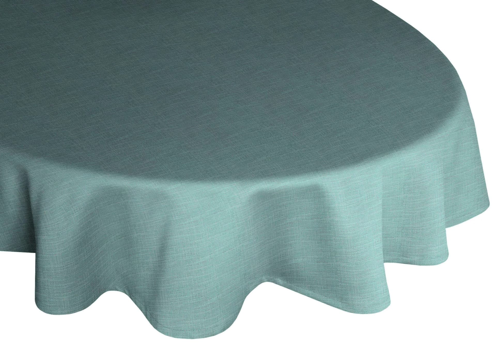 Tischdecke WIRTH 'WIESSEE' oval grün 160x220cm Baumwolle Leinen