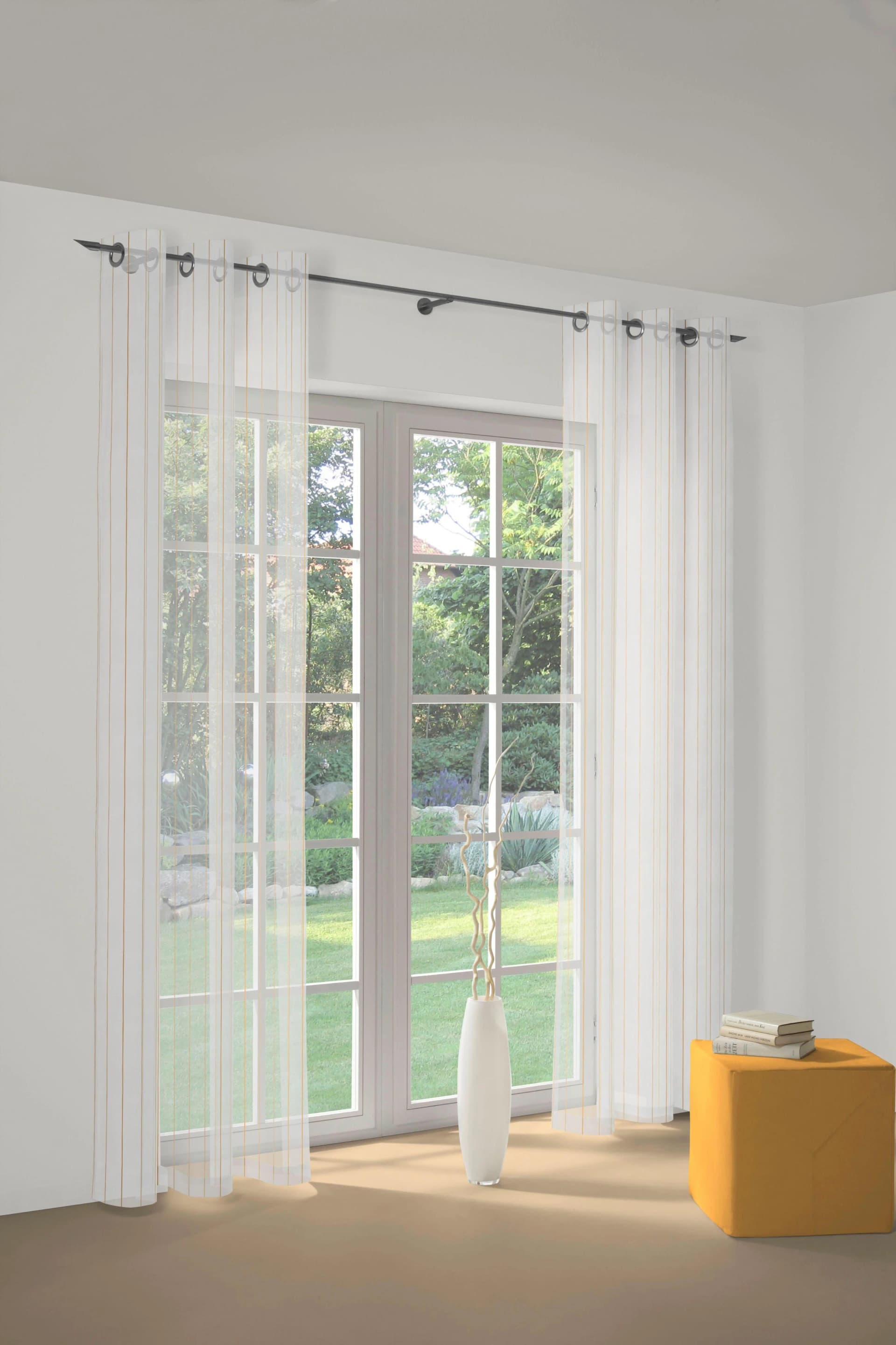 Gardine WIRTH "7227" Orange Polyester Store 600x120cm
