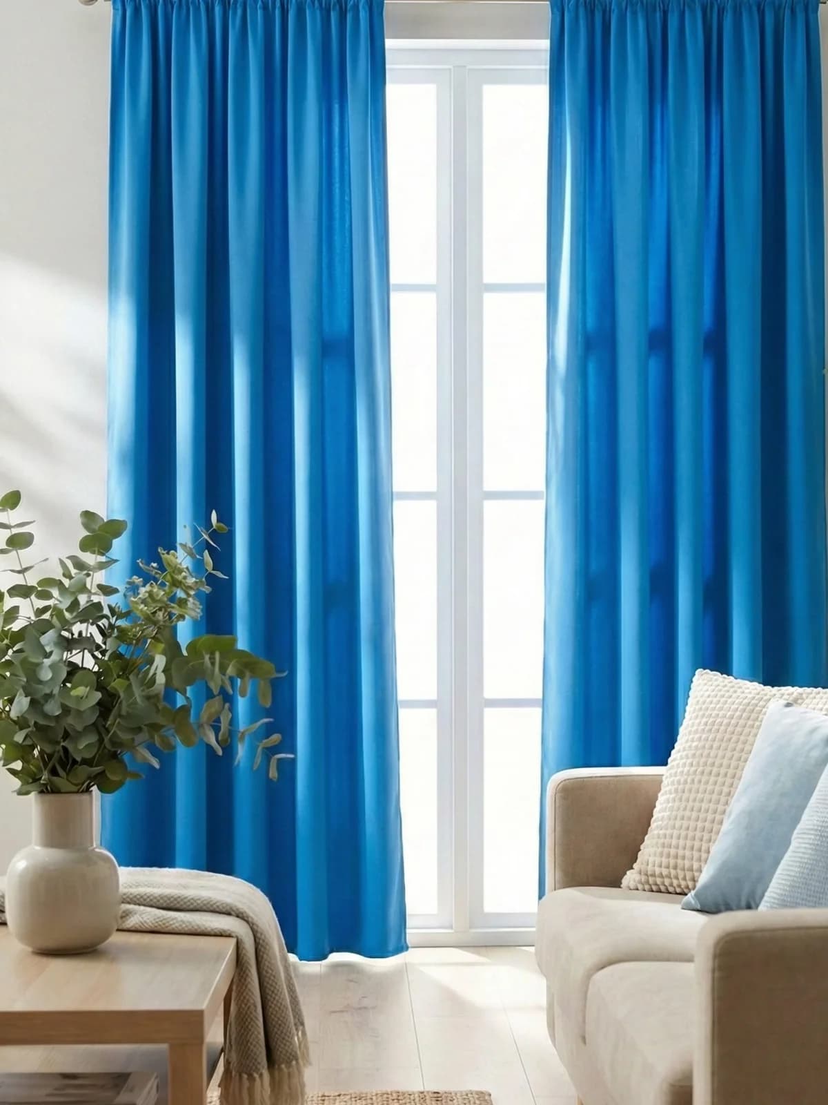 WIRTH Dim out Verdunklungsvorhang Blau Polyester