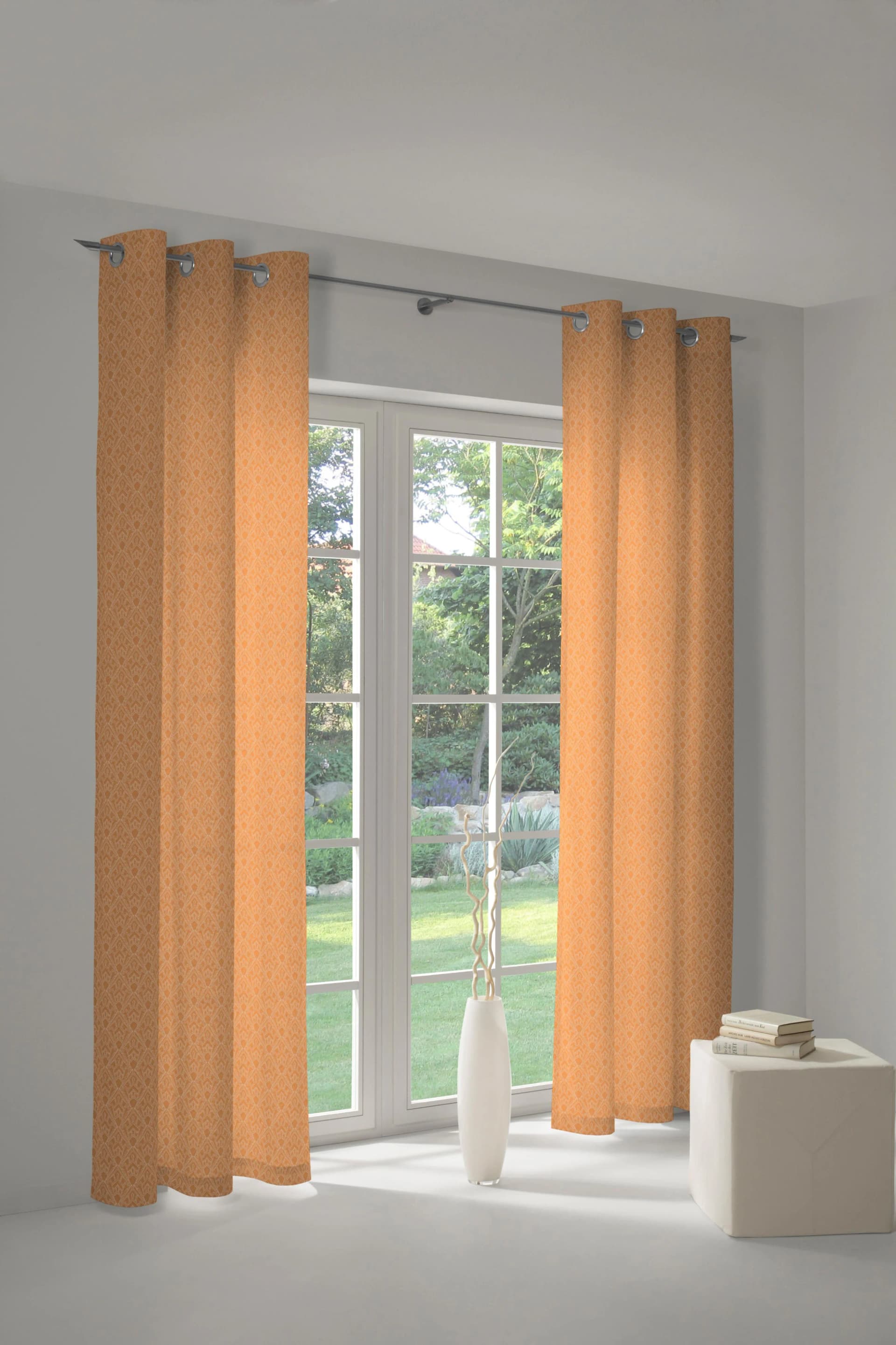 Vorhang ADAM Urban Cactus Jacquard Curry-Gelb 145x245 cm