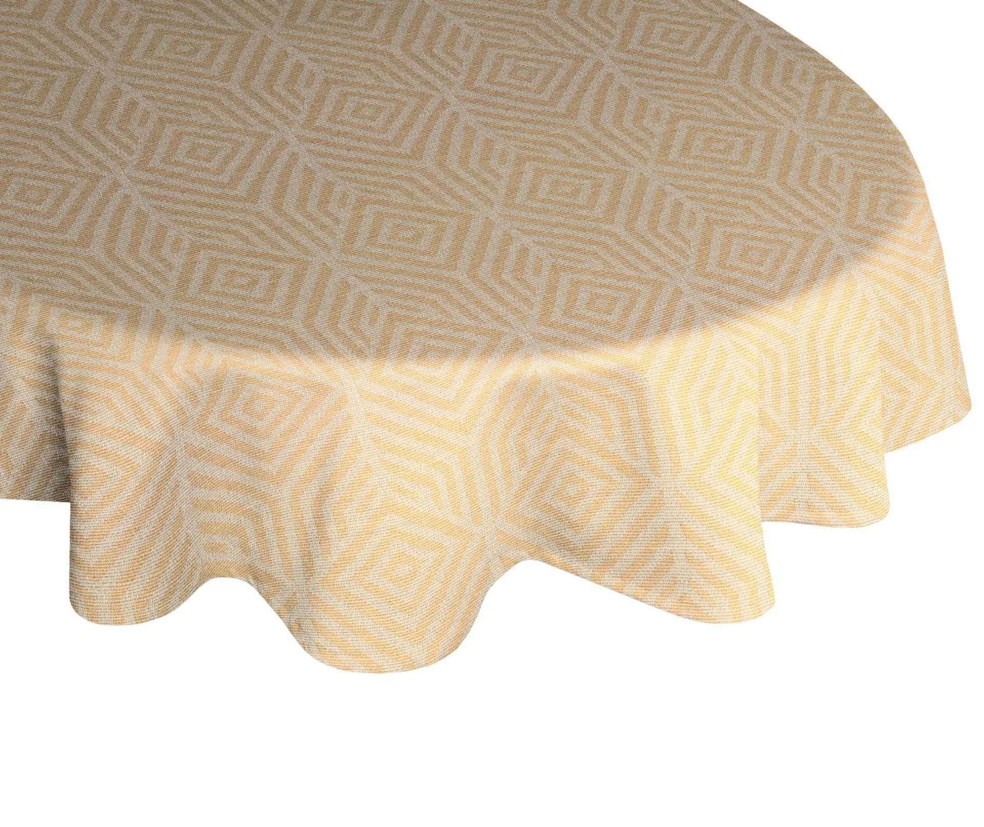 ADAM Tischdecke Easy Diamond Curry 100% Bio-Baumwolle