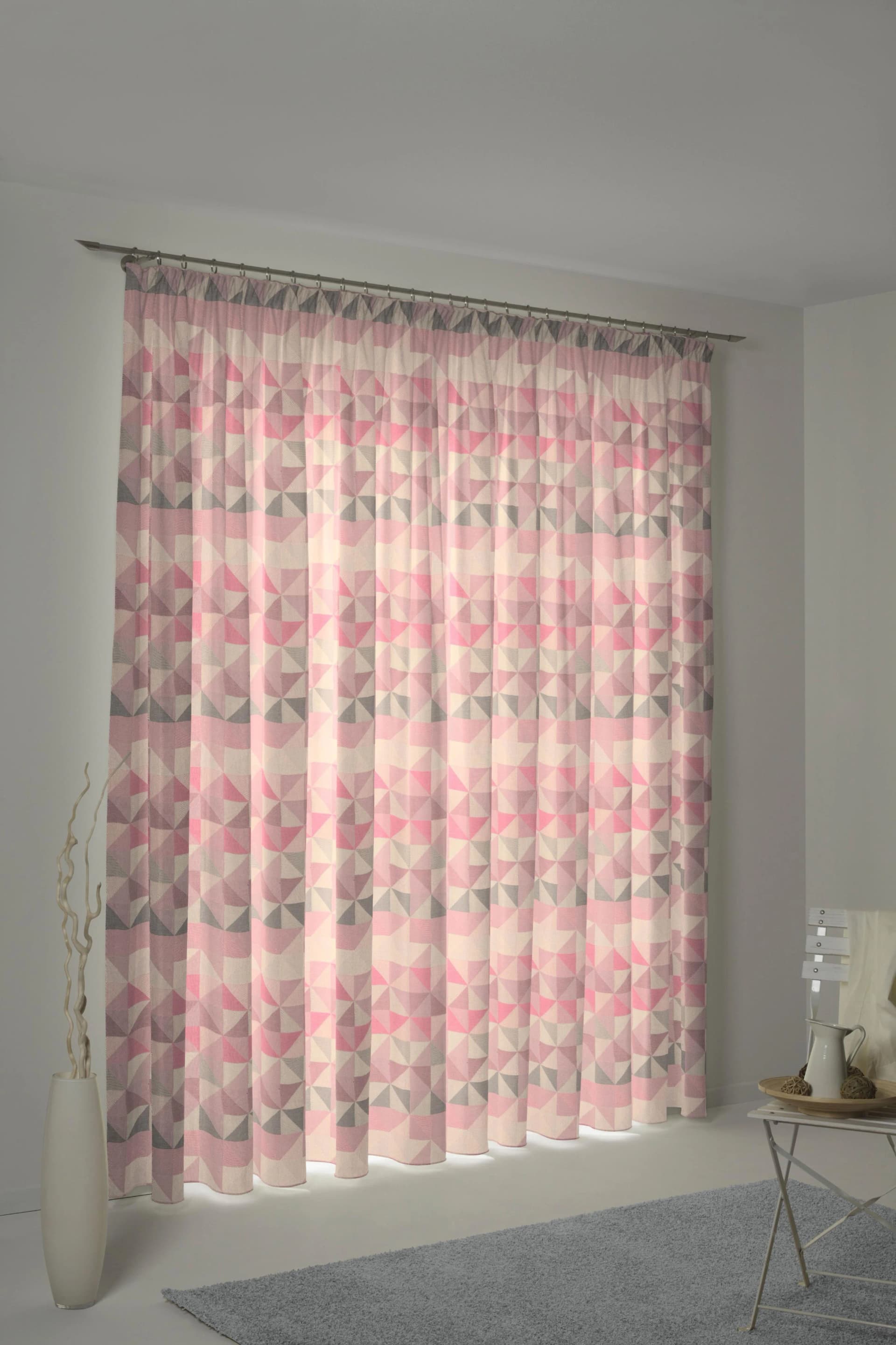 Vorhang ADAM Bio Bel Rosa Jacquard Bio-Baumwolle
