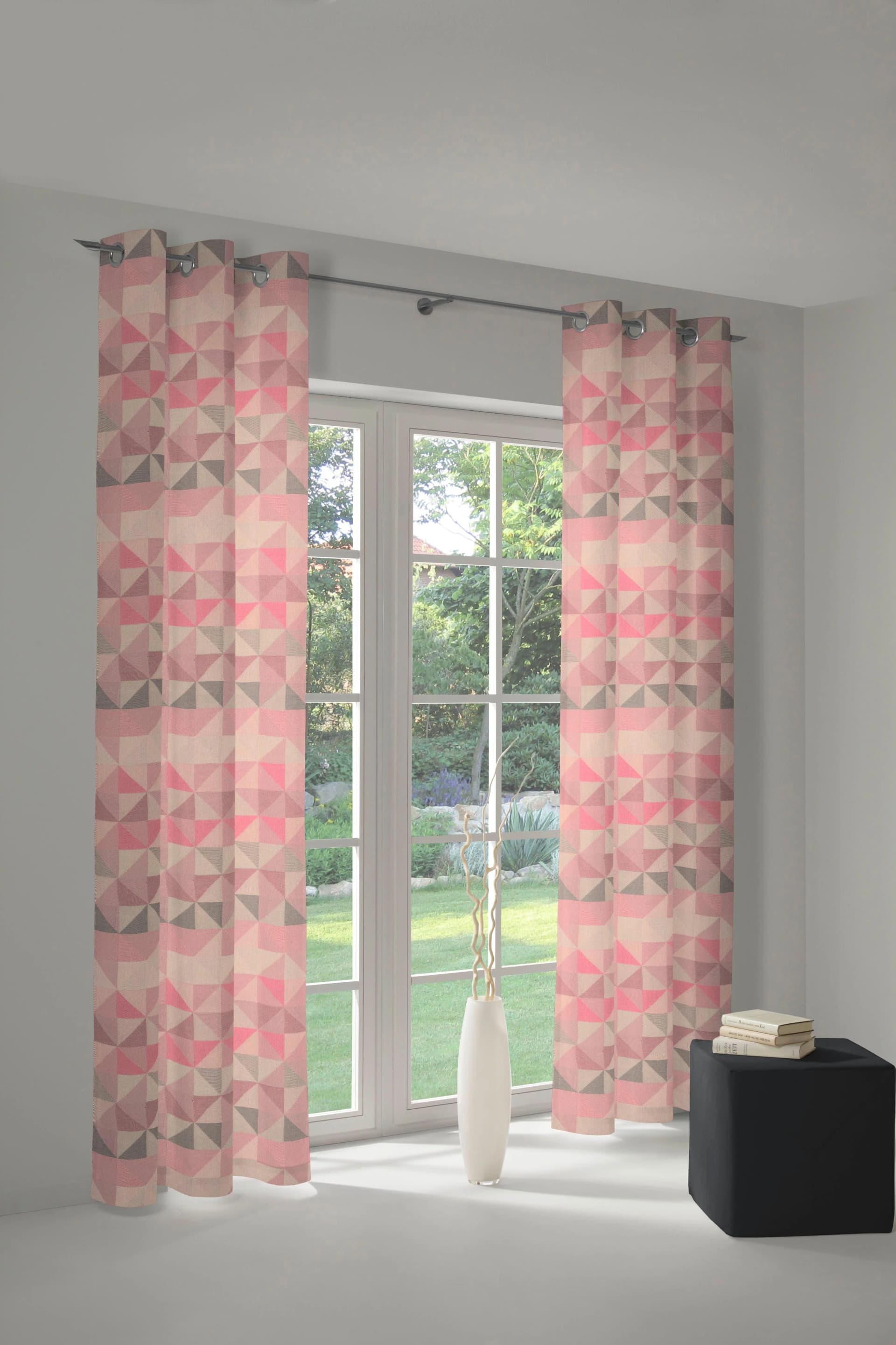Vorhang ADAM Bio Bel Rosa Jacquard 100% Bio-Baumwolle