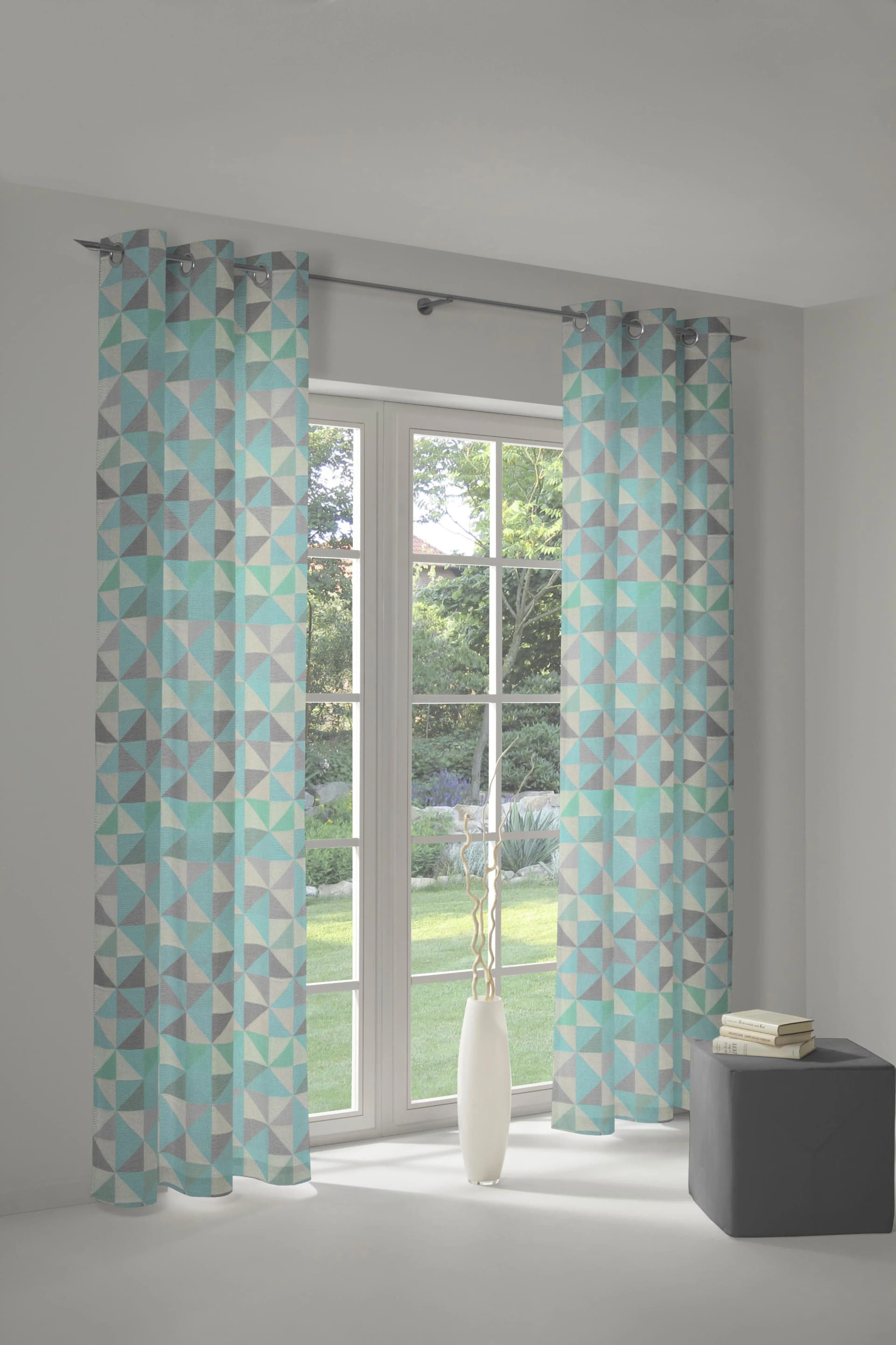Vorhang ADAM Bio Bel Blau Jacquard Bio-Baumwolle