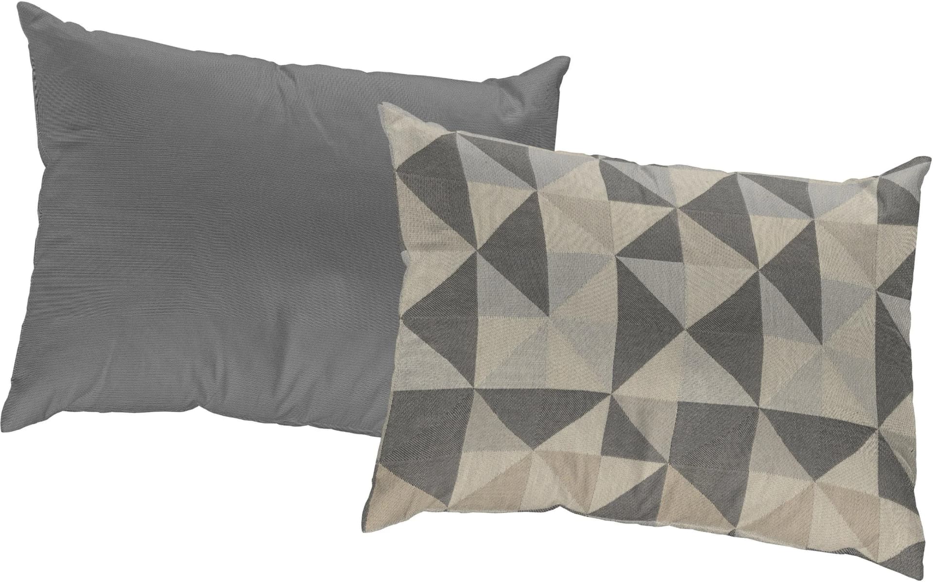 ADAM Bio Bel Dekokissenhülle Grau Jacquard Wendekissen
