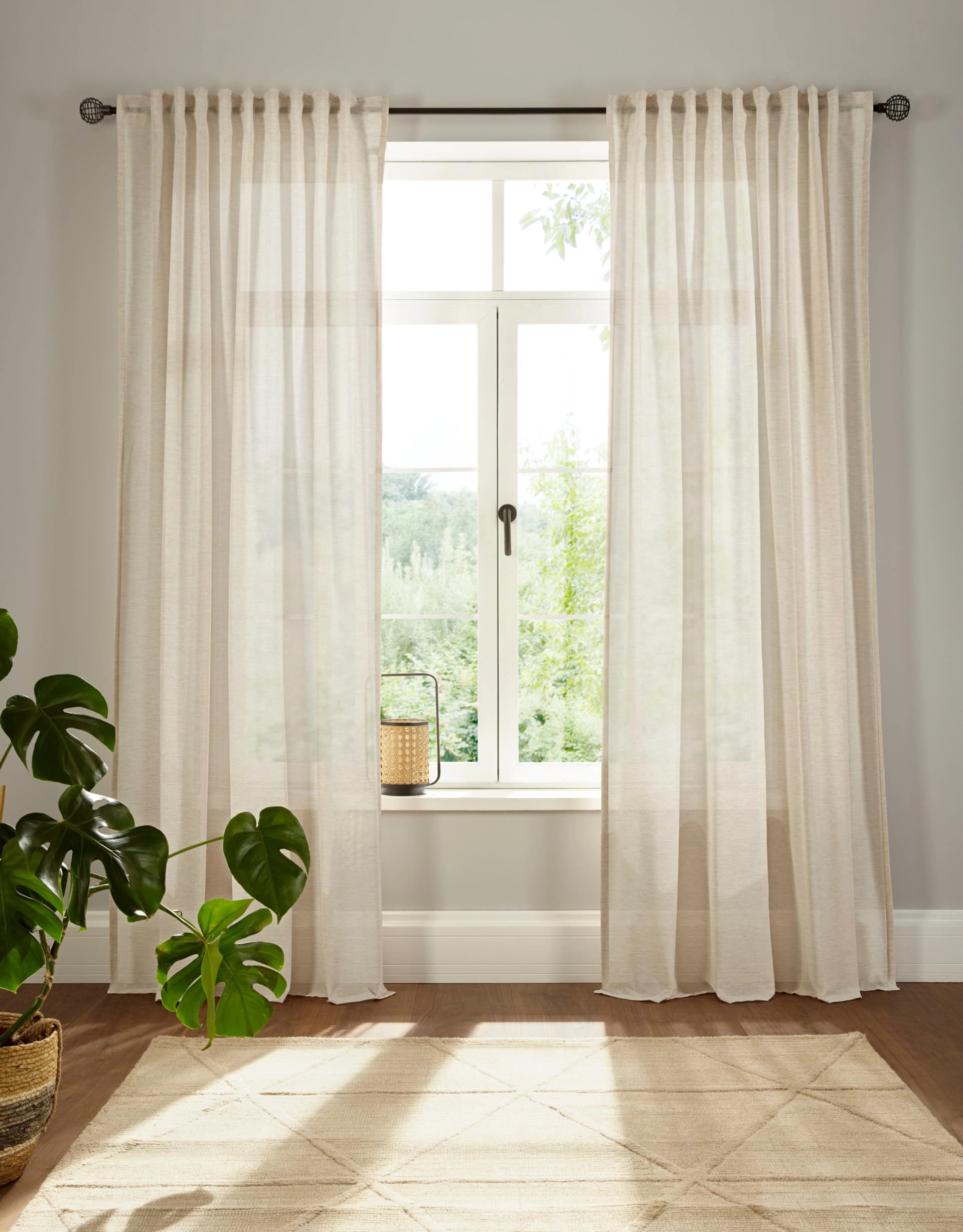 Vorhang ANDAS "Elby 2" Ecru Jacquard Baumwolle Polyester
