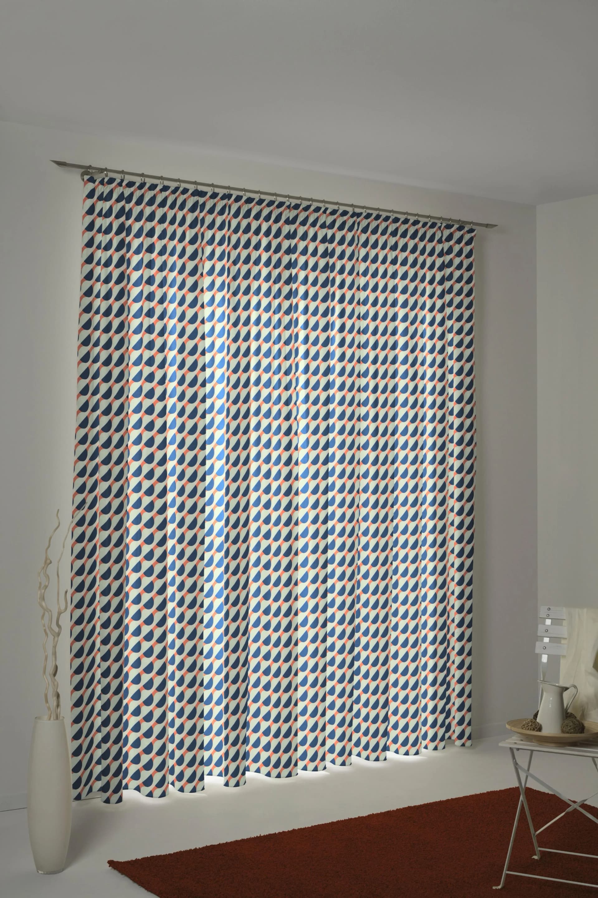 Vorhang ADAM Circles Jacquard Bio-Baumwolle Bunt