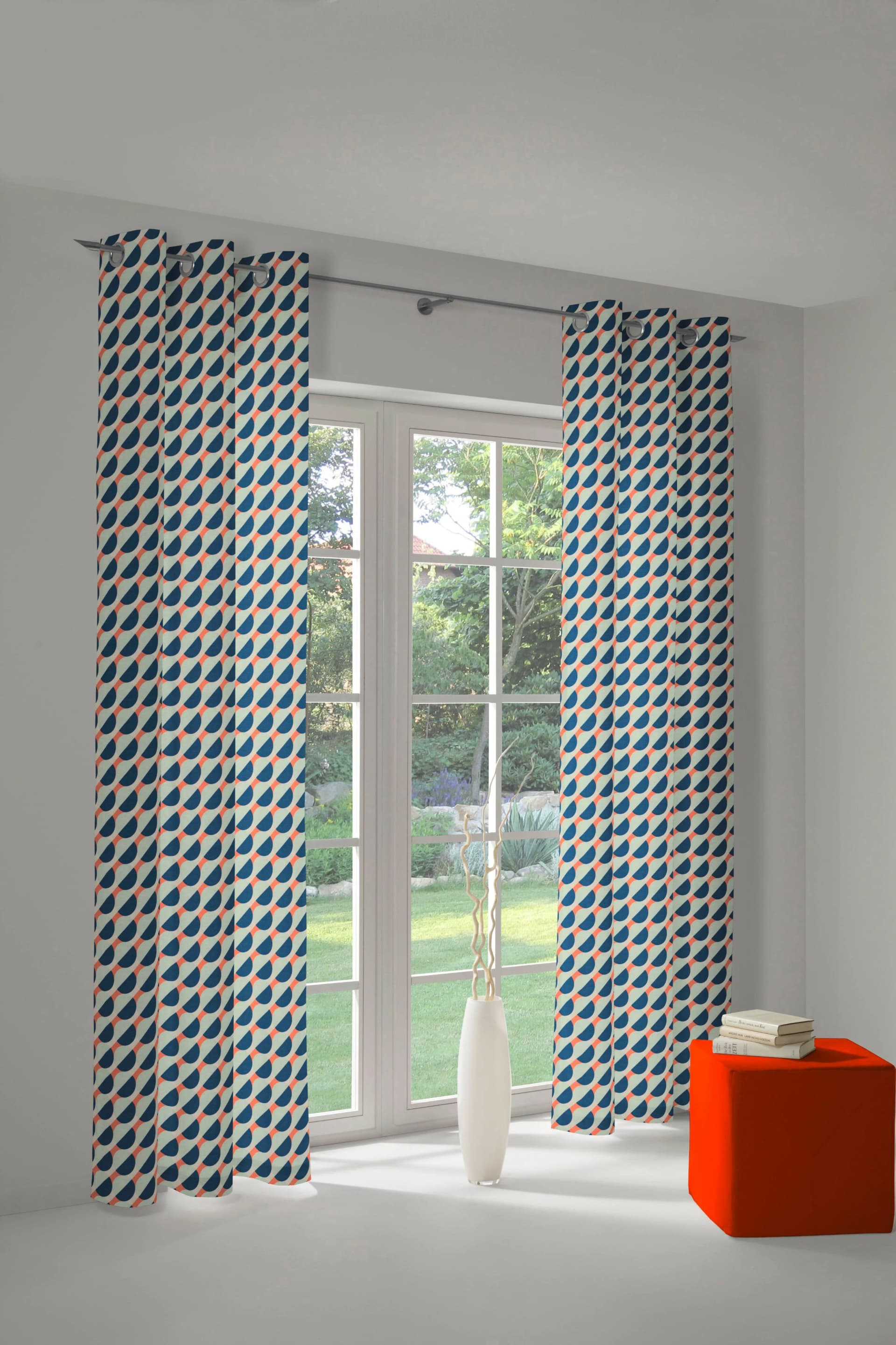 Vorhang ADAM "Circles" Bunt Jacquard Bio-Baumwolle