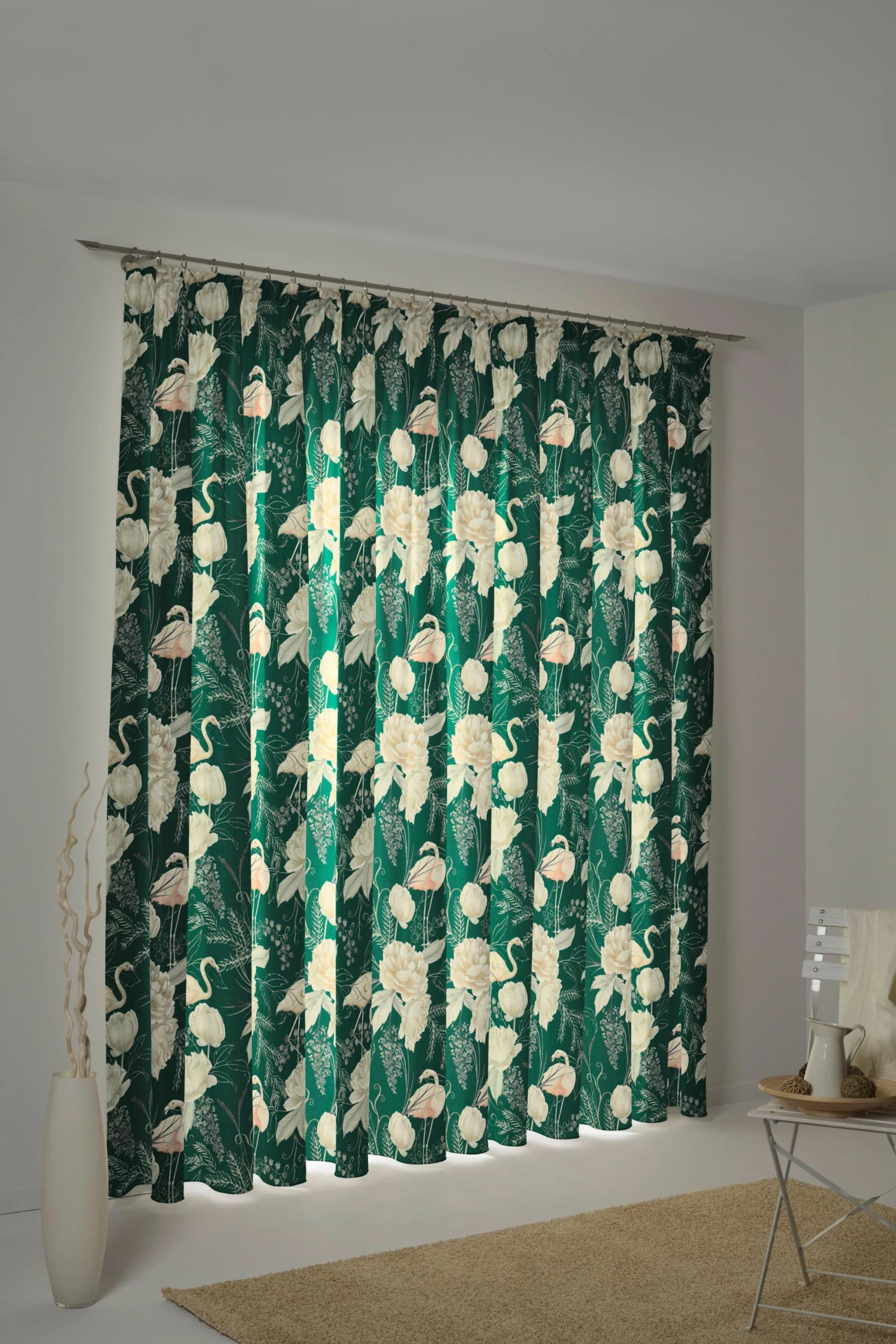 Vorhang ADAM Eden Grün Bio-Baumwolle Jacquard