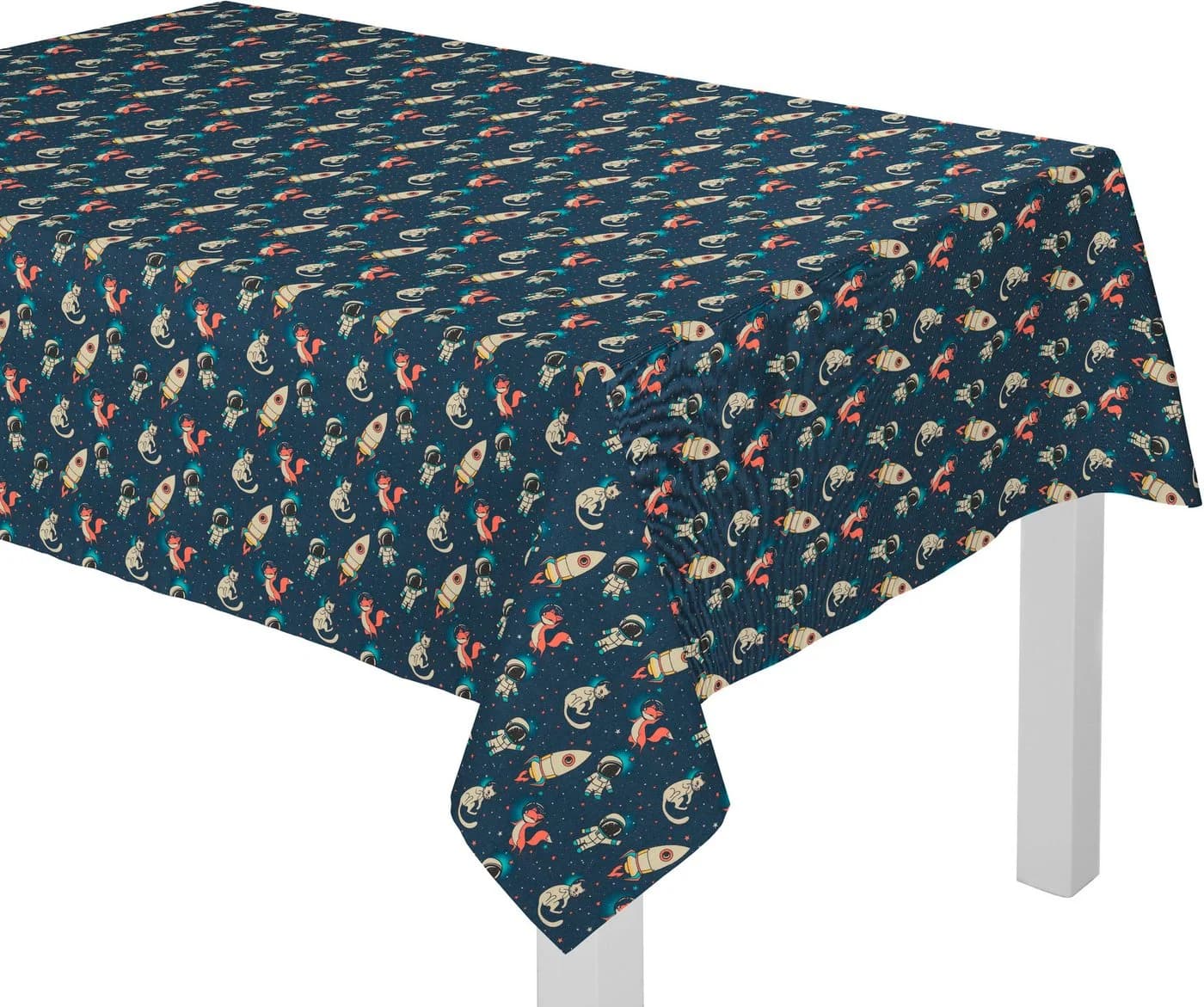 Tischdecke ADAM Space Gr. 2 blau 80x80cm Bio-Baumwolle - Bild 2