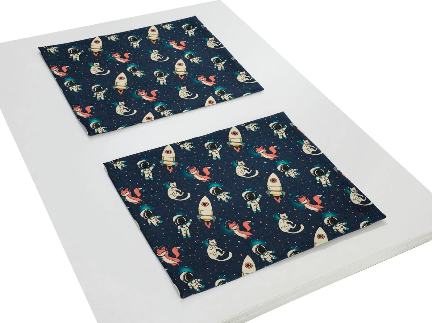 Platzset ADAM Space 2er-Set blau Bio-Baumwolle