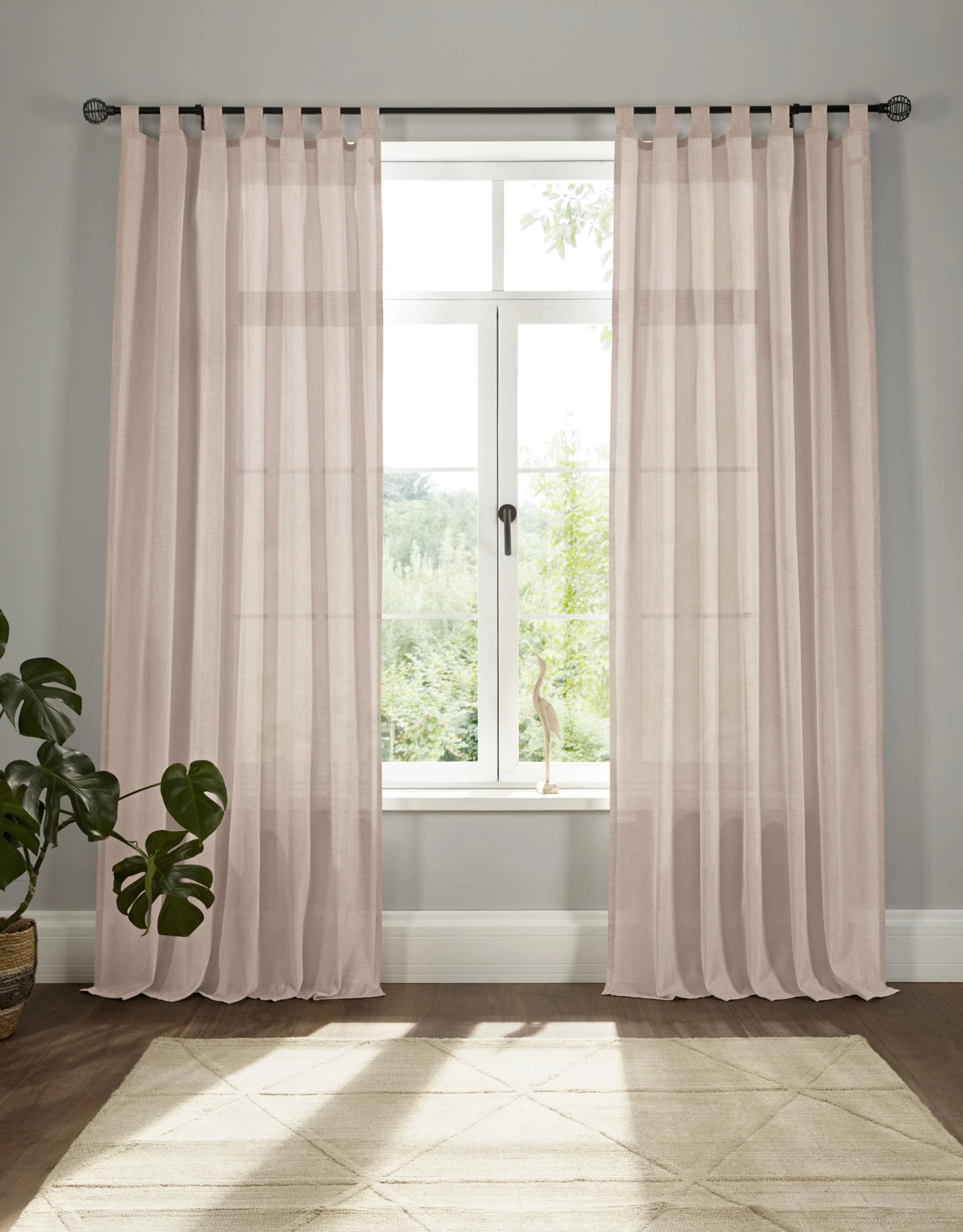 Vorhang Elby 1 Rosa Jacquard Andas