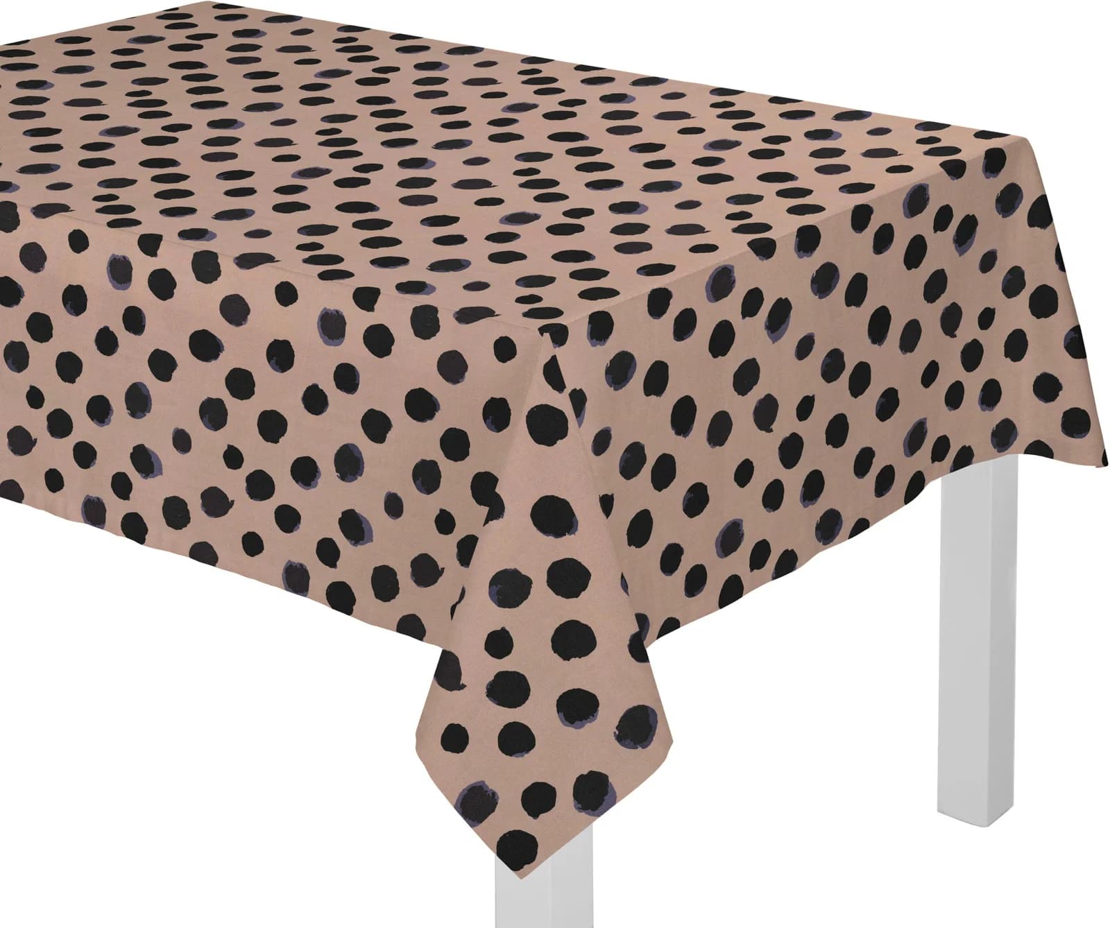 Tischdecke ADAM Dots lila 80x80 cm Leinen Bio-Baumwolle