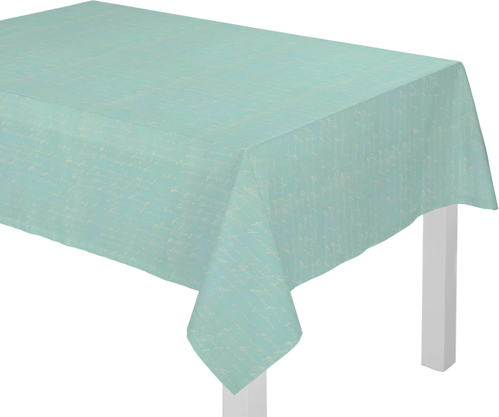 Tischdecke ADAM Scribble blau natur hellblau quadratisch