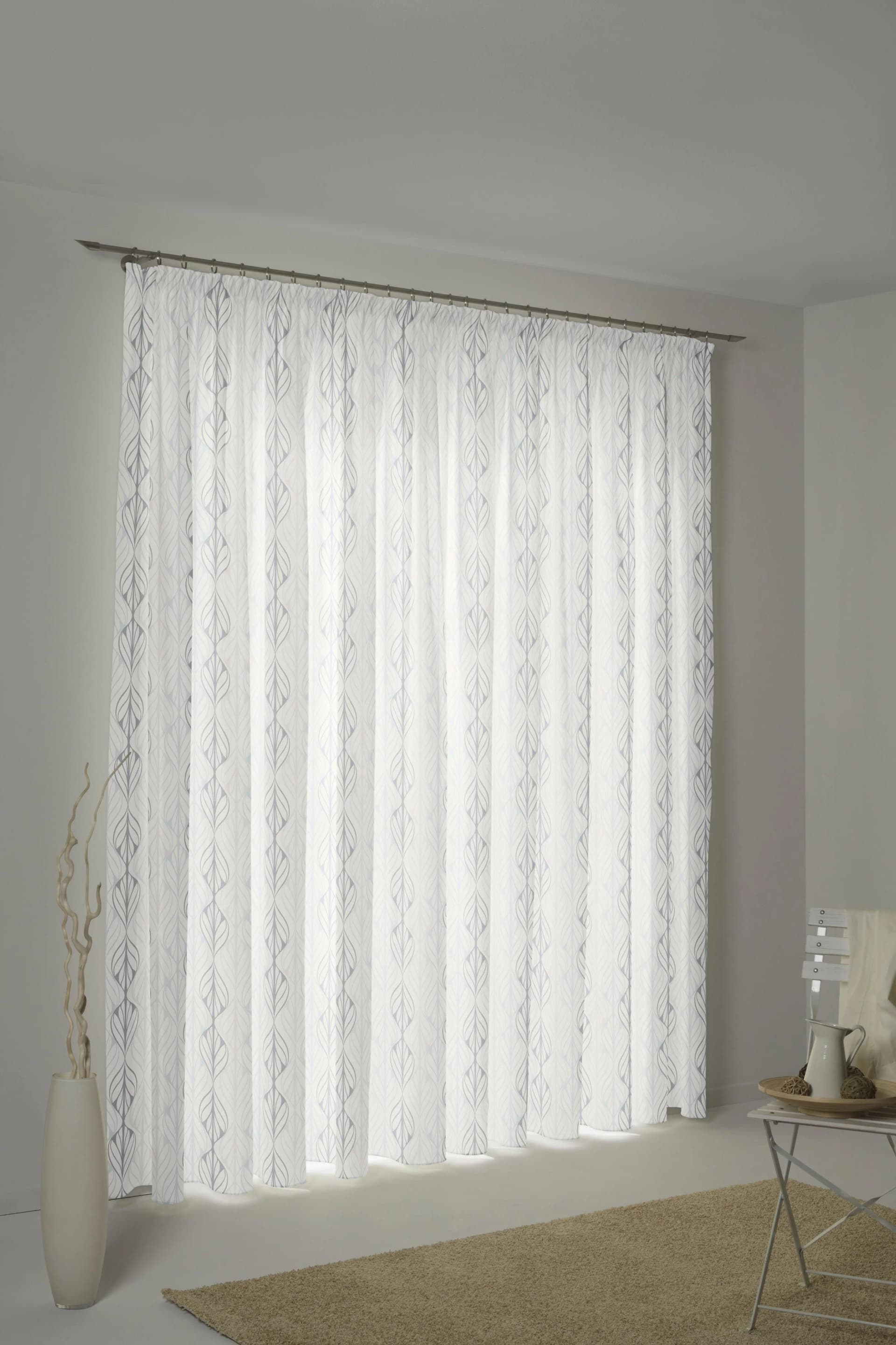 ADAM Vorhang Wave Beige Jacquard Leinen Bio-Baumwolle