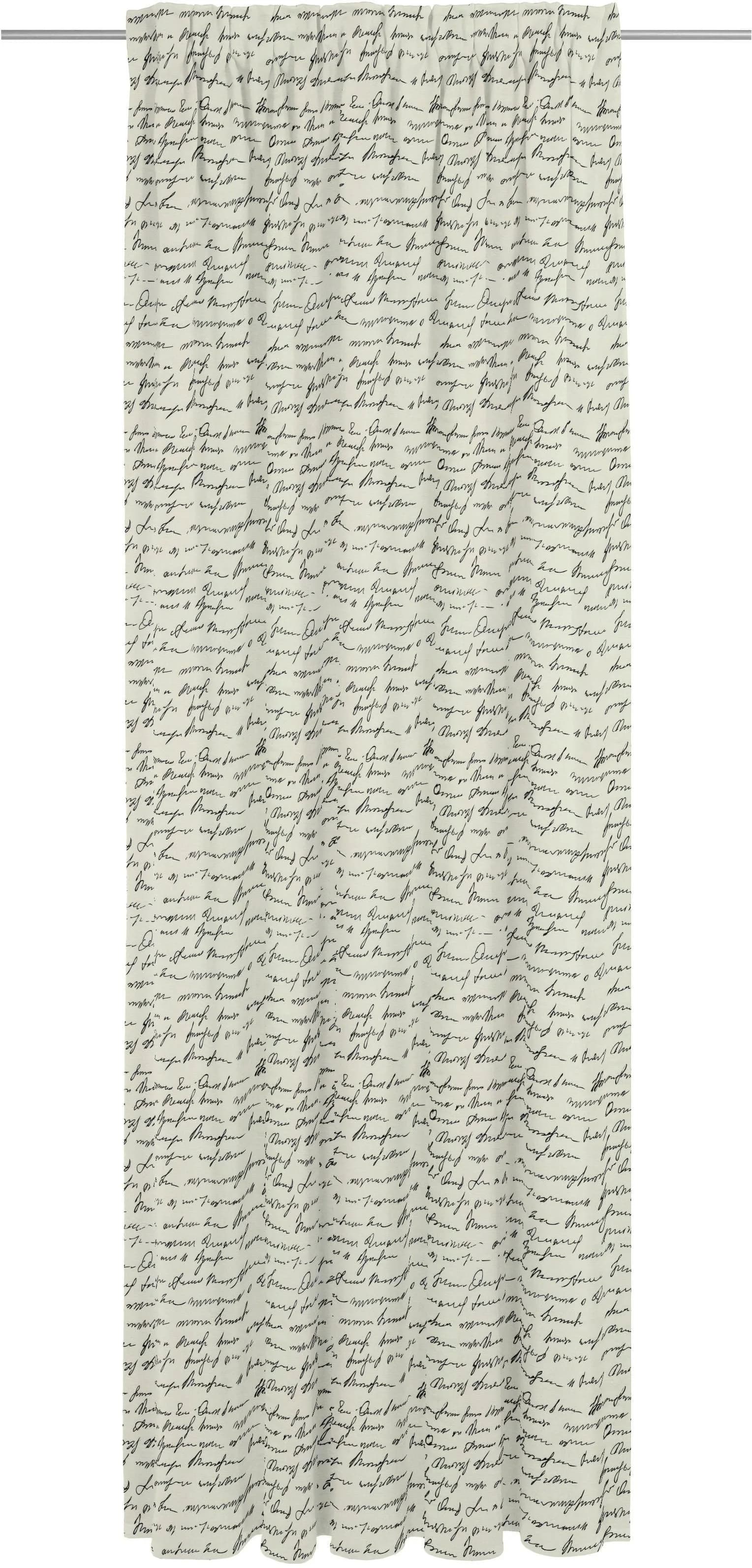 Vorhang ADAM Scribble Schwarz Leinen Bio-Baumwolle