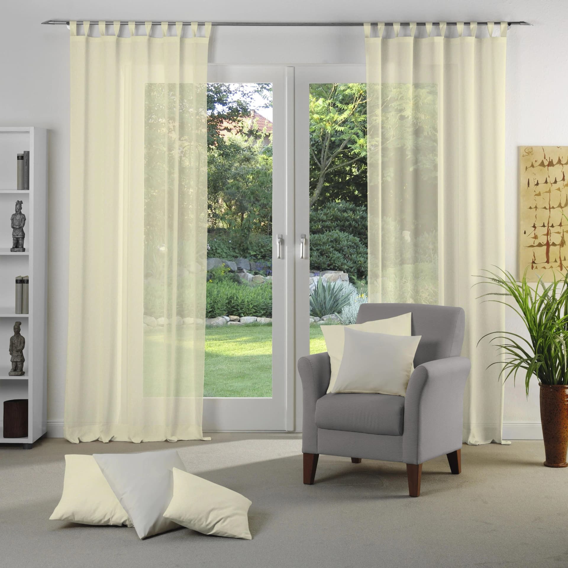 Vorhang WIRTH Sunday Creme Jacquard Schlaufen