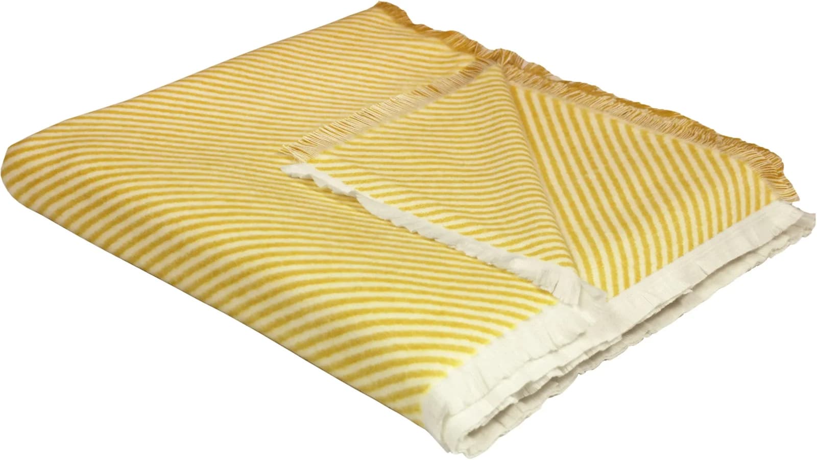 ADAM Wohndecke Stripes Curry-Gelb Bio-Baumwolle GOTS