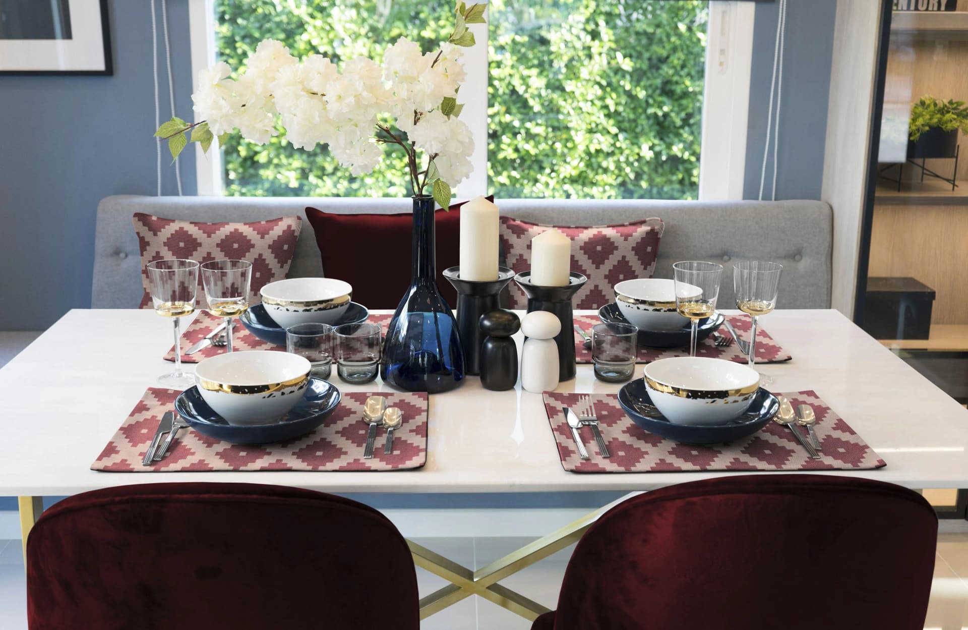 Platzset ADAM Maroccan Shiraz rot 2er-Set Baumwolle