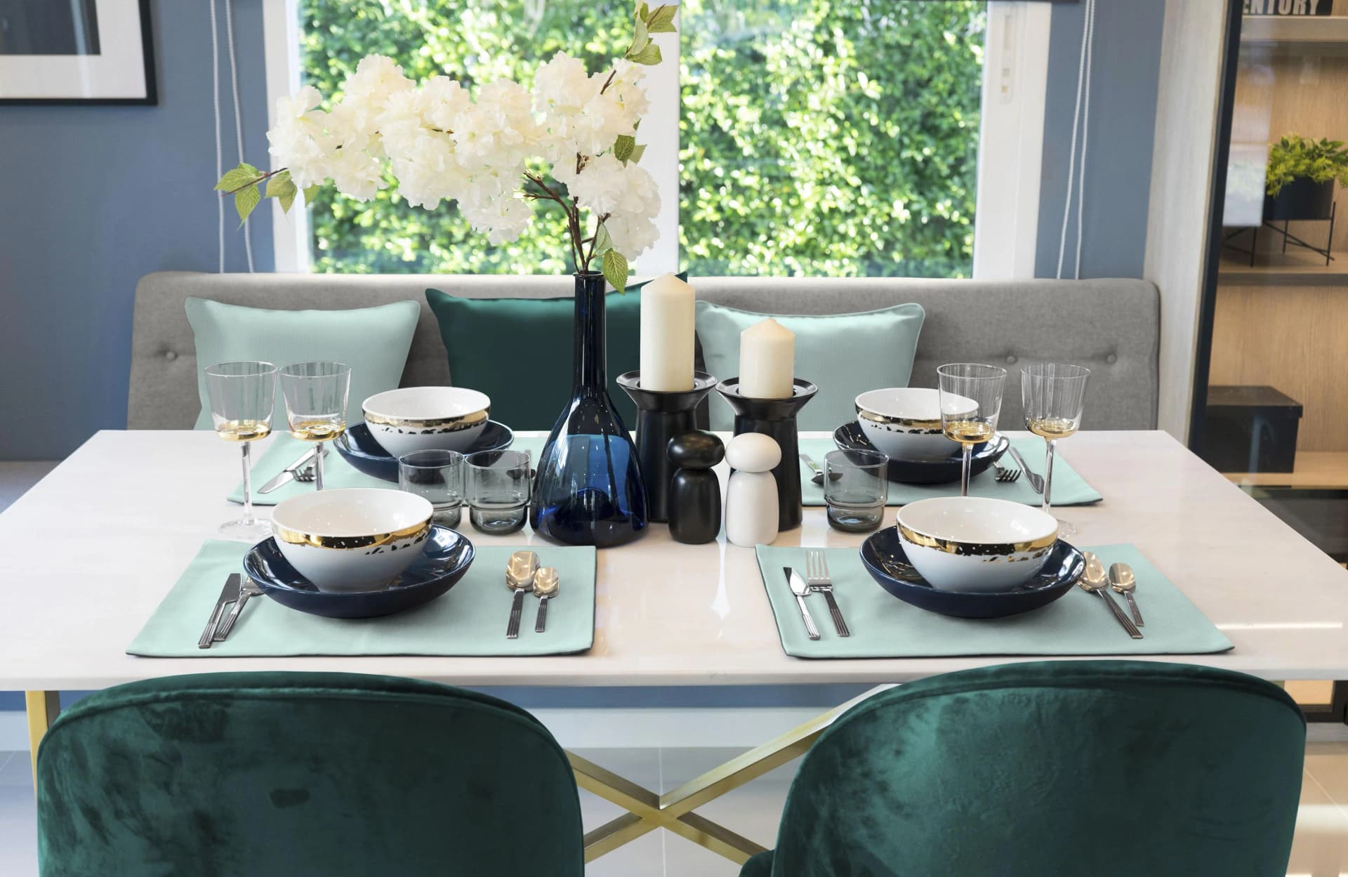 ADAM Platzset Uni Collection hellblau 40x50 cm 2er-Set