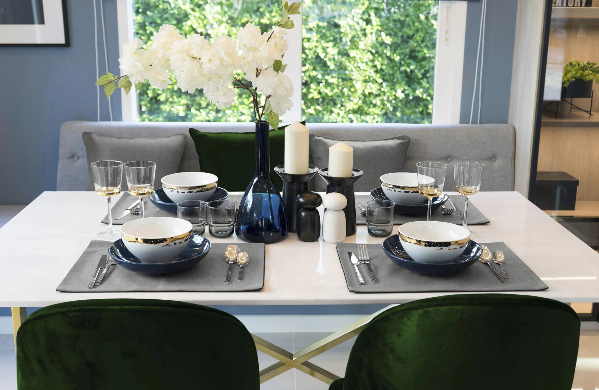 Platzset ADAM Uni Collection Light Grau 100% Baumwolle 2er-Set