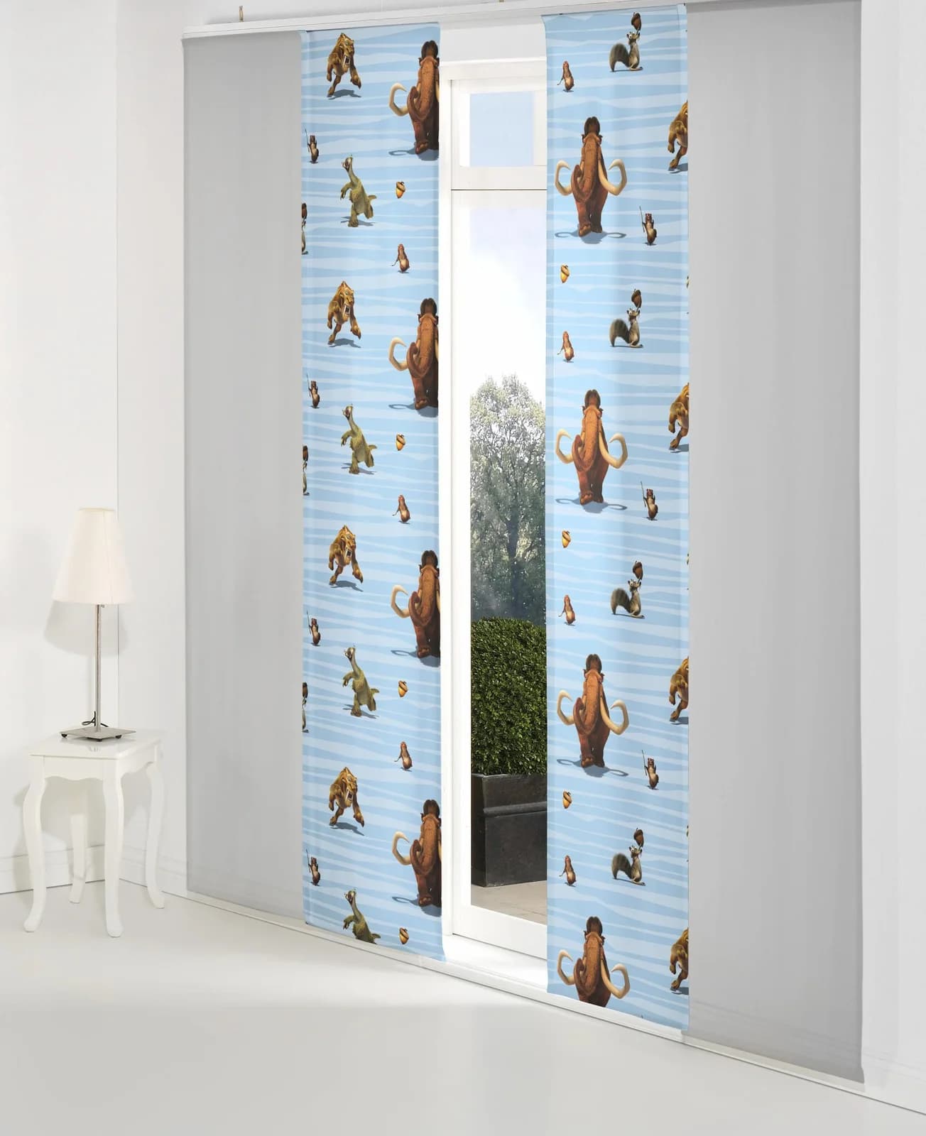WIRTH Schiebegardine Ice Age Blau Polyester