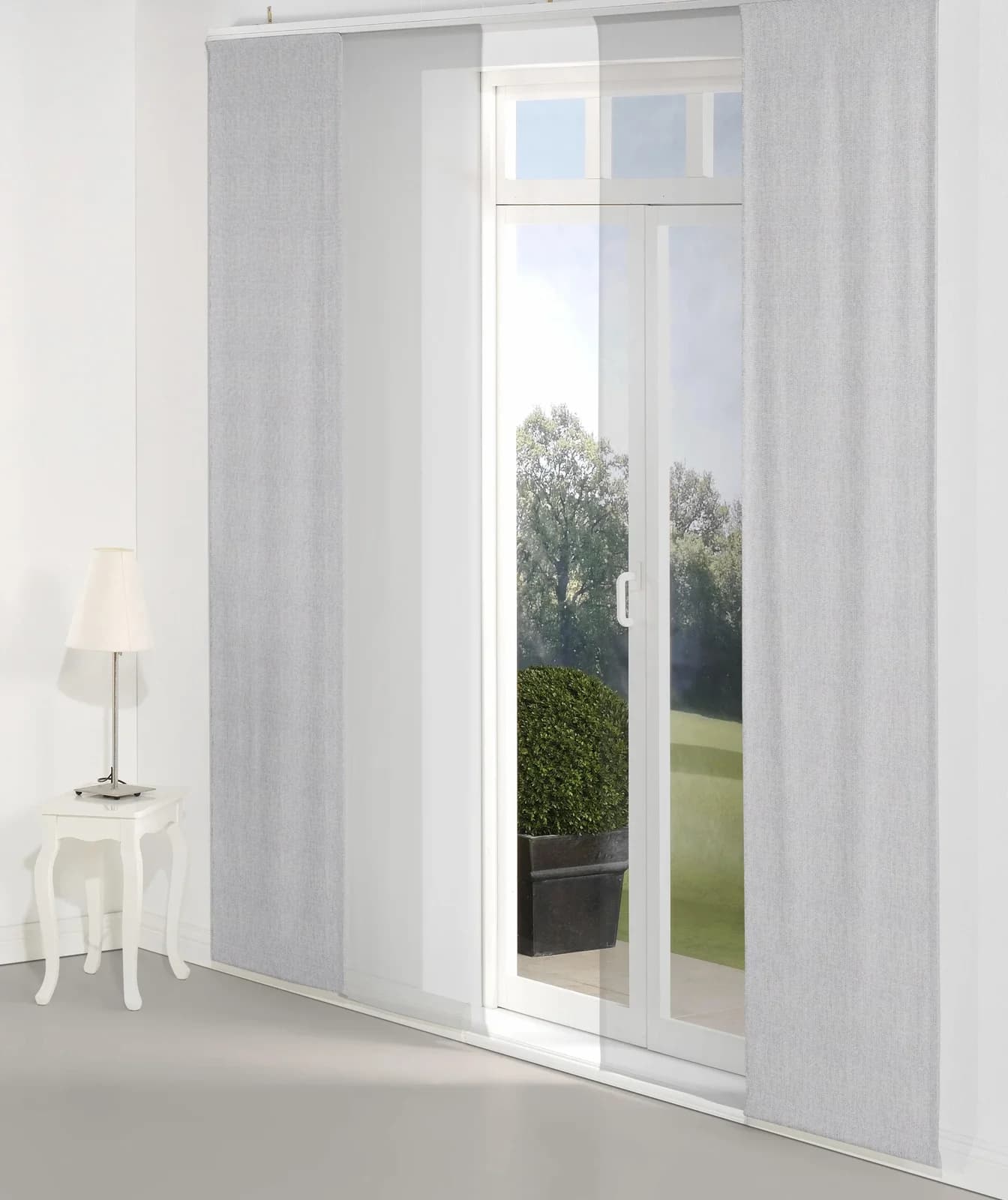 Schiebegardine WIRTH Torbole Grau Jacquard Baumwolle Polyester