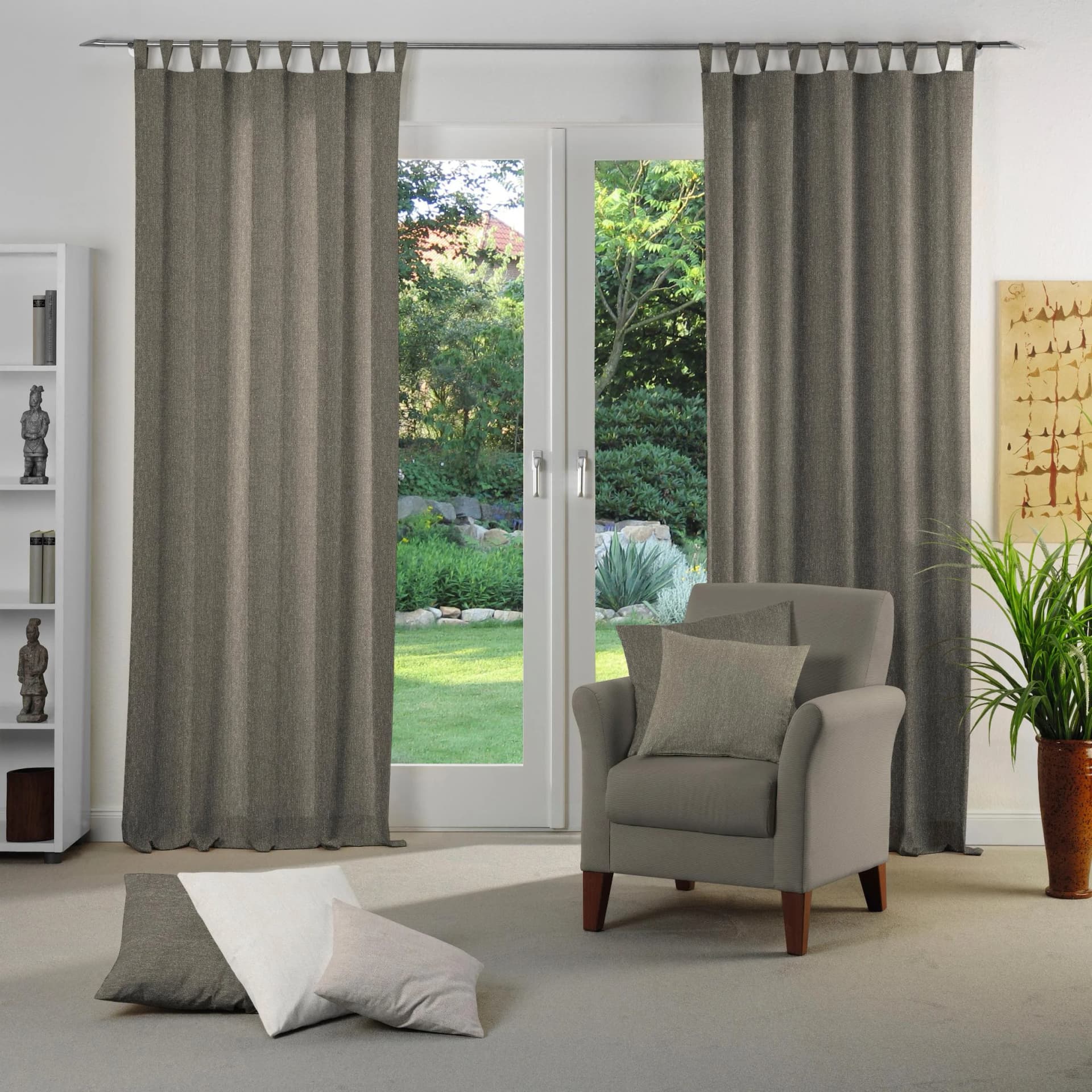Vorhang WIRTH Torbole Lila Jacquard Baumwolle Polyester