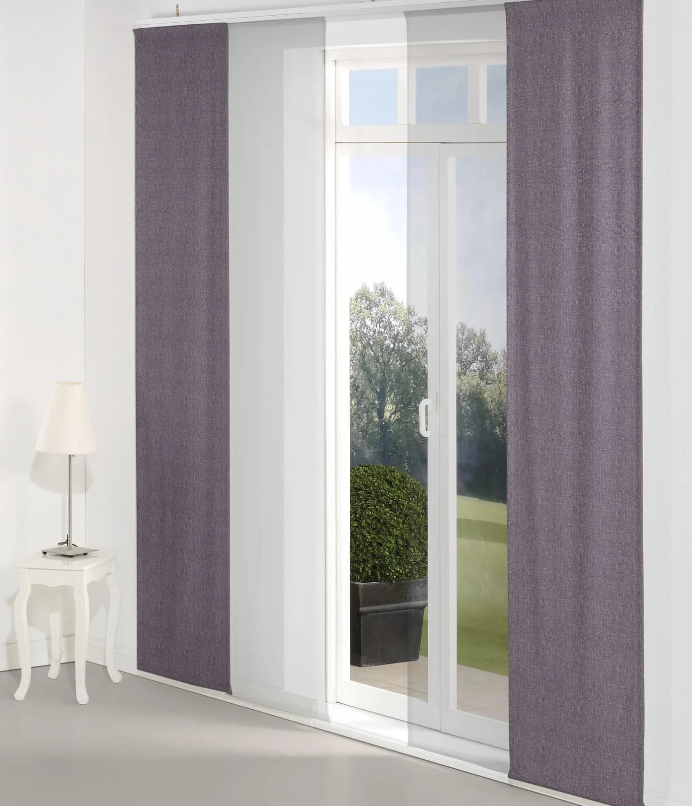 Schiebegardine WIRTH Torbole Lila Jacquard Baumwolle Polyester